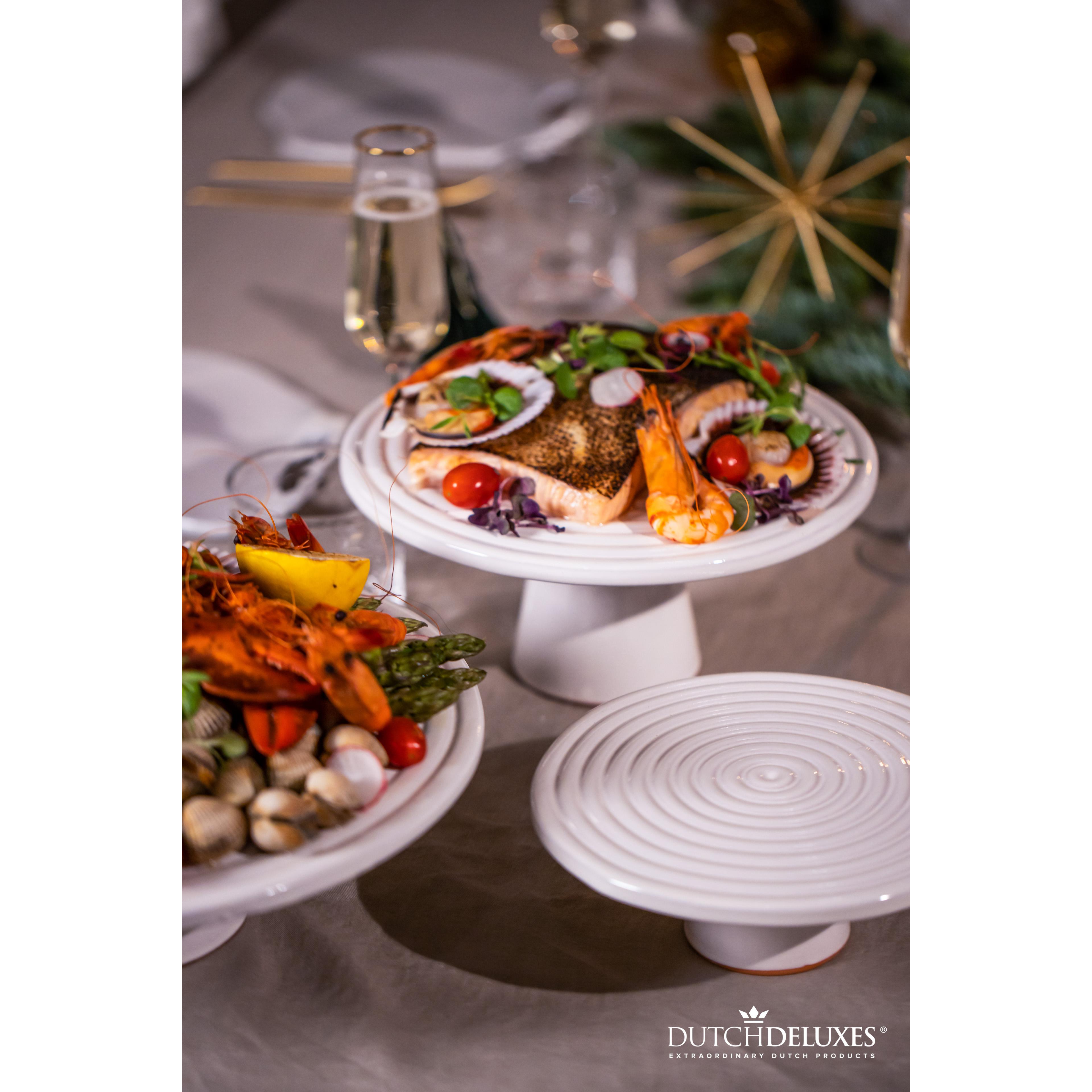 [product_category]-Dutchdeluxes Cake Stand ø 32 Cm, Matt Platinum-Dutchdeluxes-8718885436013-FSC-L-PM-DUT-7