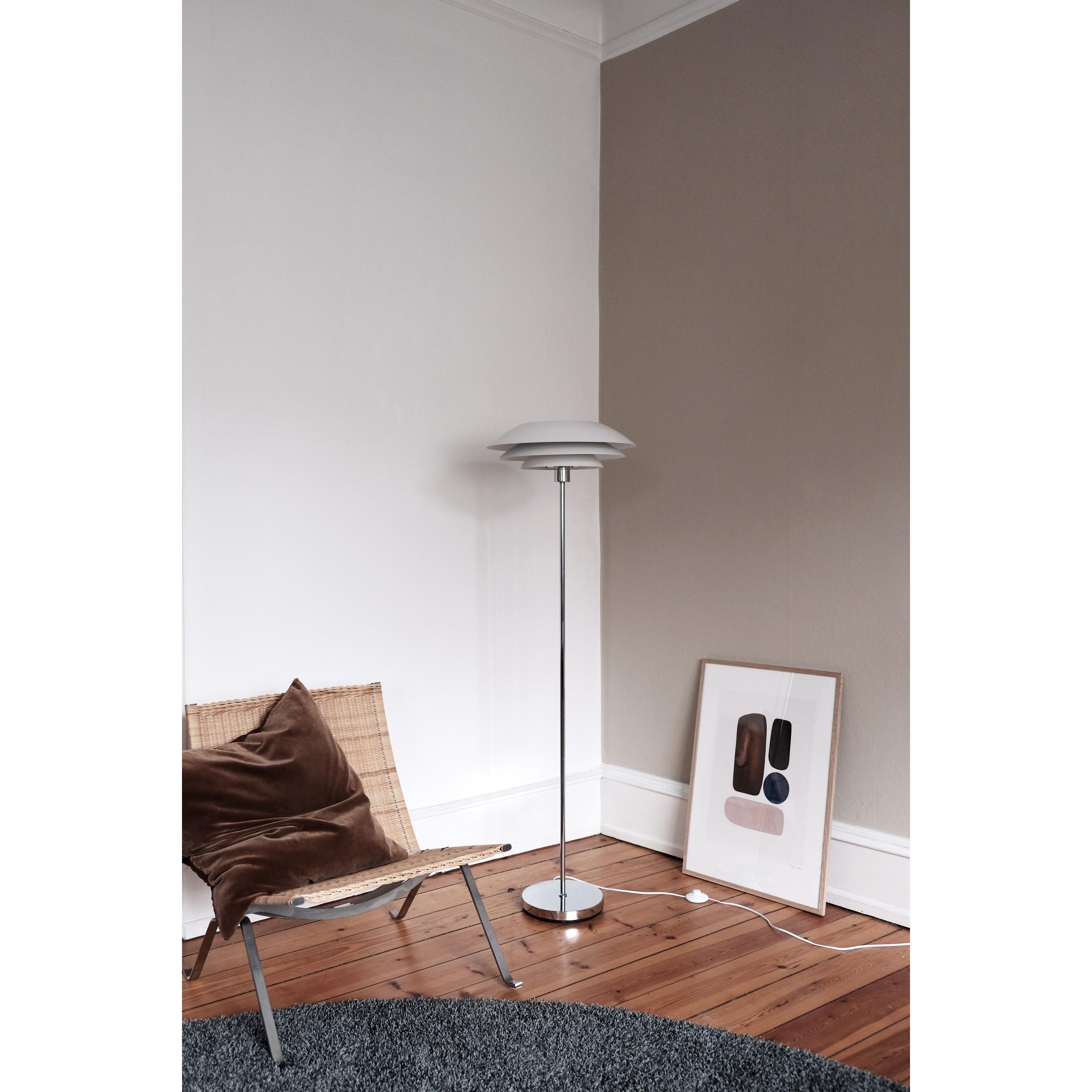 [product_category]-Dyberg Larsen Dl45 Floor Lamp W. Chrome Foot, Matt White-Dyberg Larsen-5704709070733-7073-DYB-2