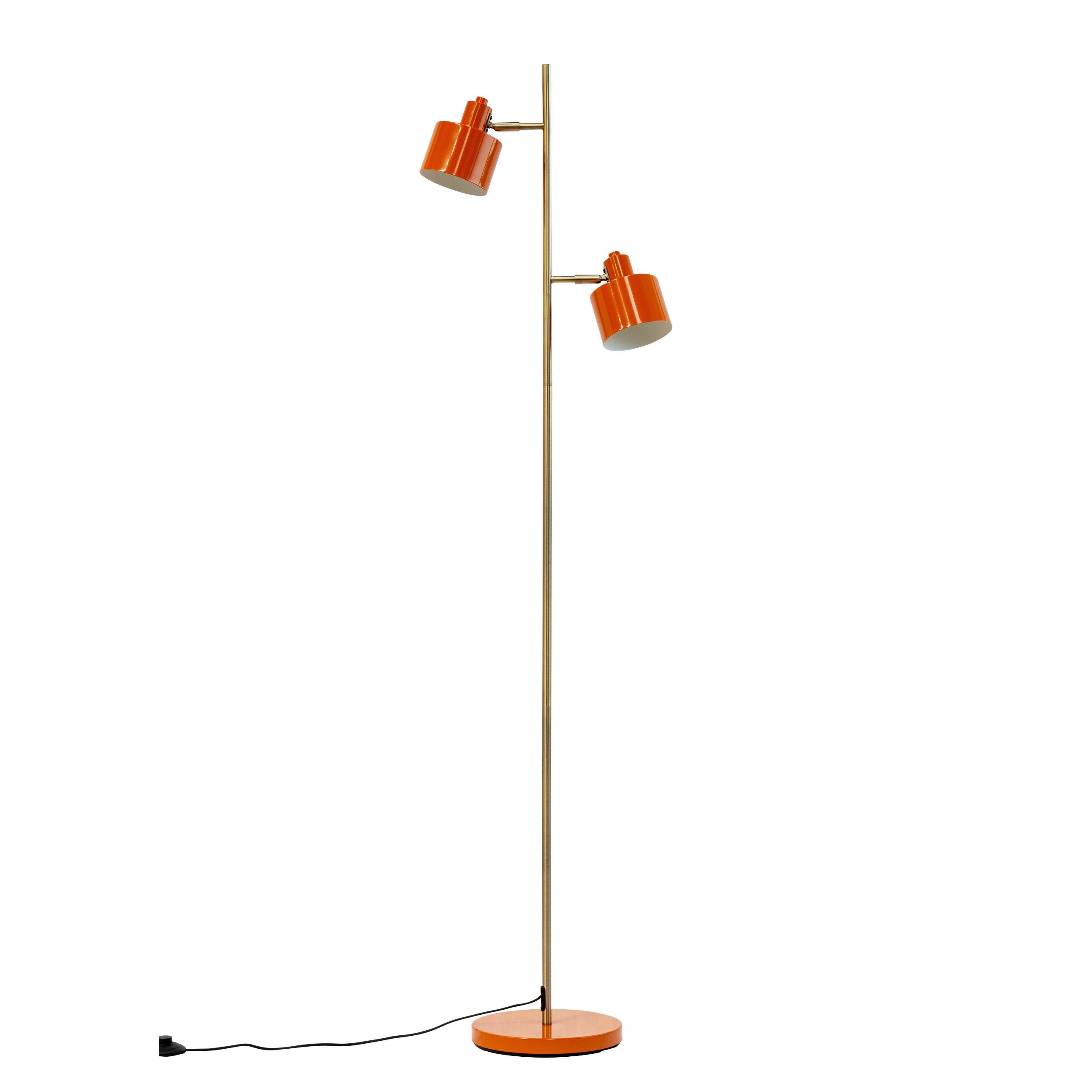 [product_category]-Dyberg Larsen Ocean Floor Lamp, Orange/Brass-Dyberg Larsen-5704709071372-7137-DYB-1