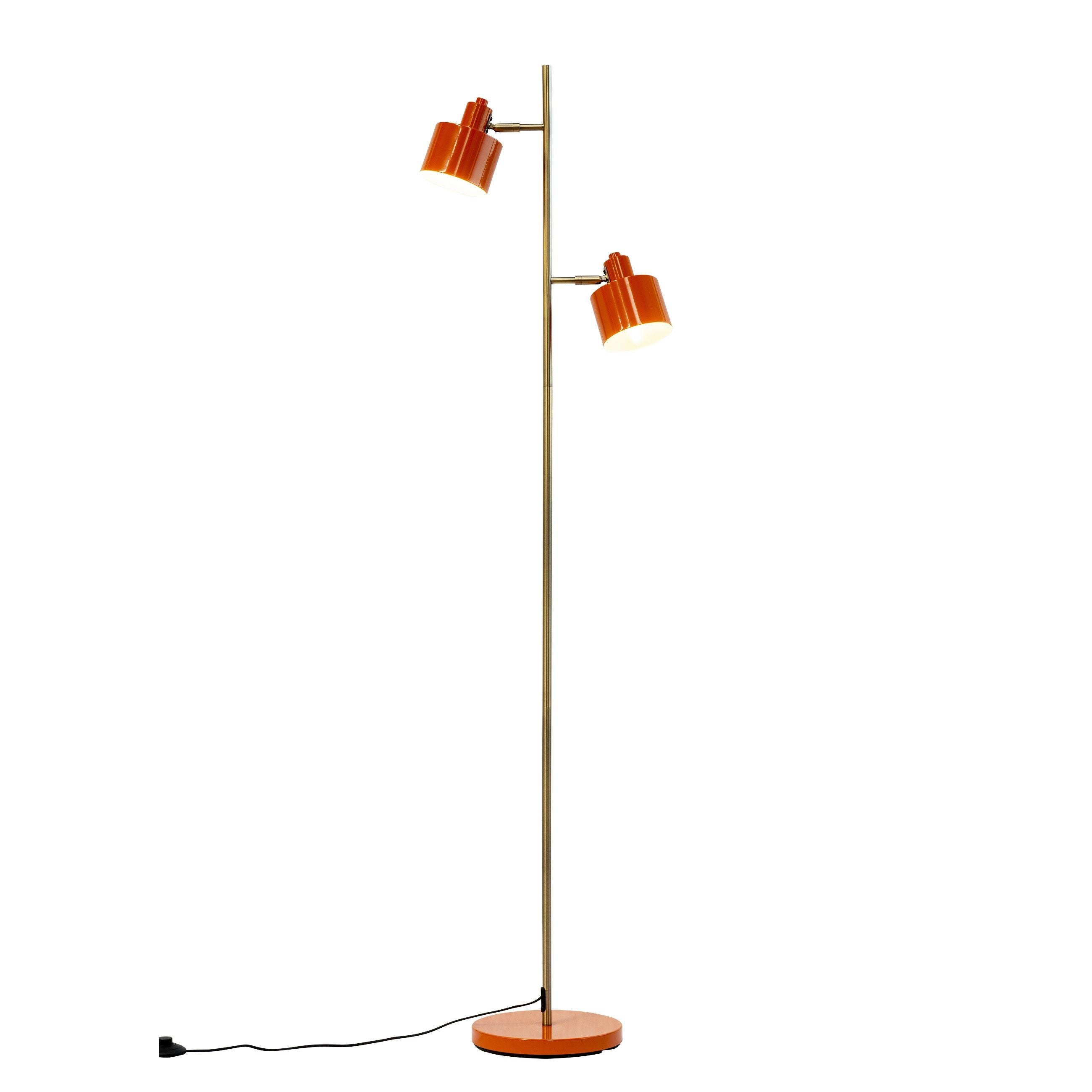 [product_category]-Dyberg Larsen Ocean Floor Lamp, Orange/Brass-Dyberg Larsen-5704709071372-7137-DYB-2