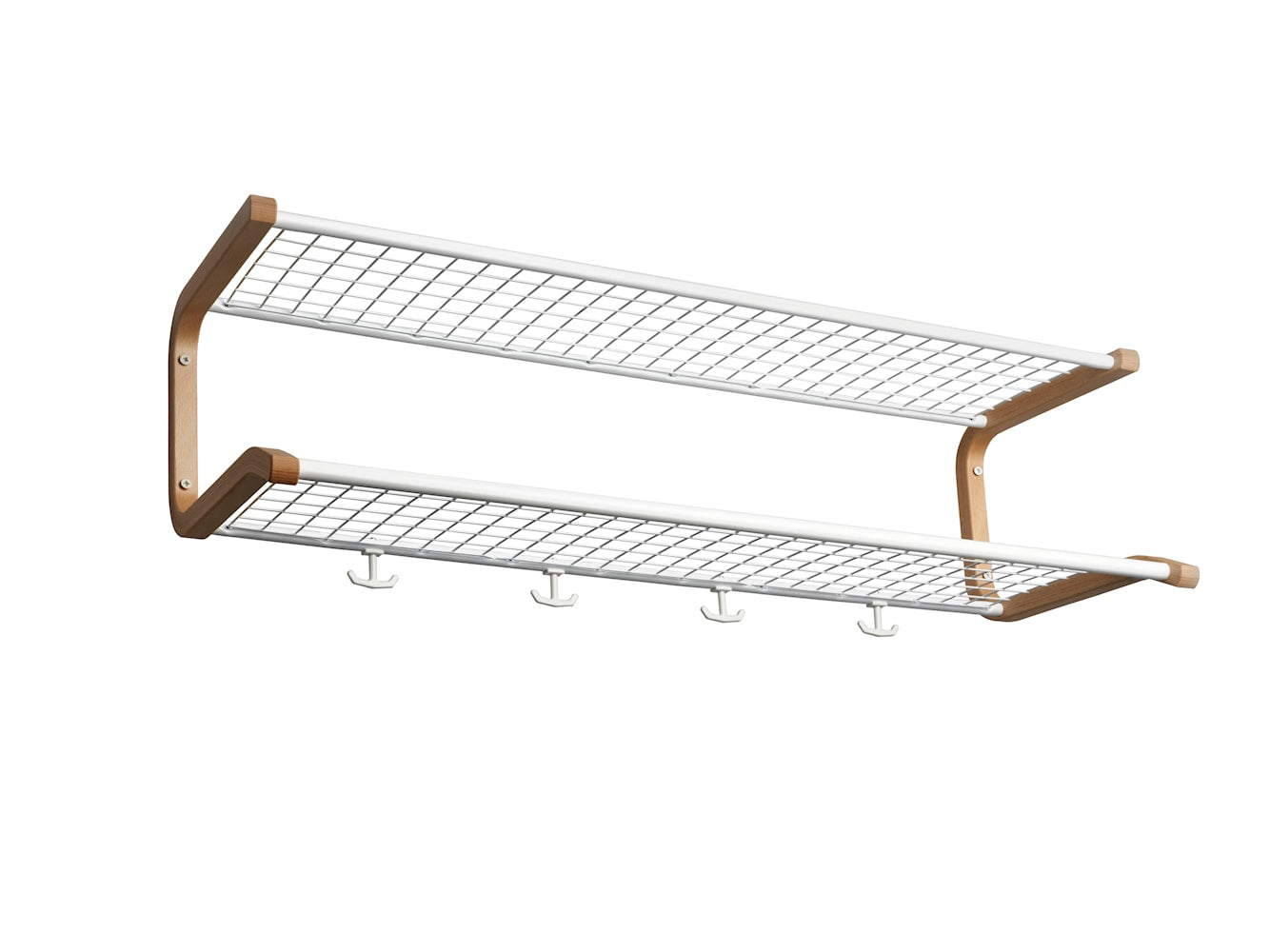 [product_category]-Essem Design Anna Hat Shelf Beech 100 Cm, White-Essem Design-7392157000310-528-100 V/B-ESS-1