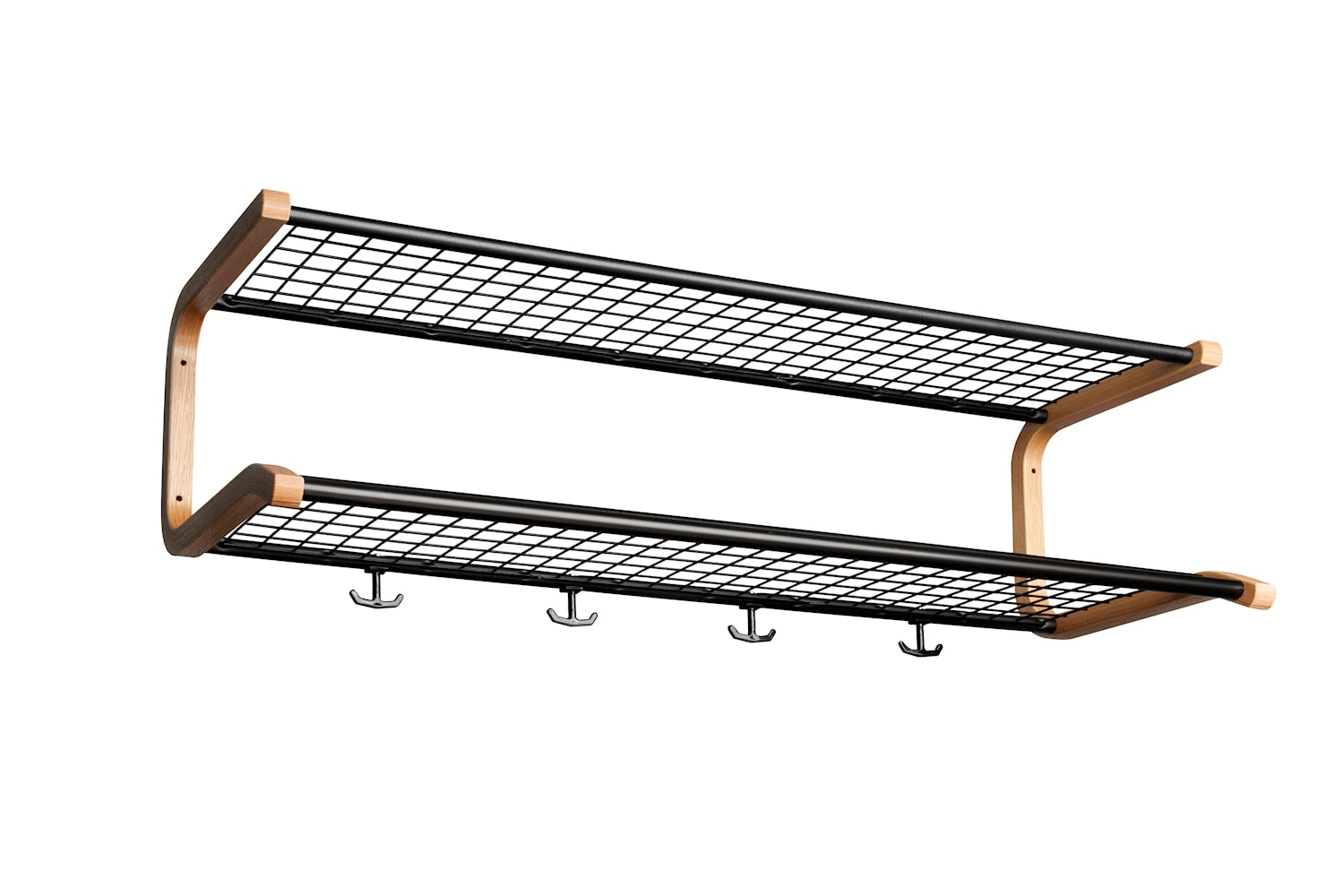 [product_category]-Essem Design Anna Hat Shelf Oak 100 Cm, Black-Essem Design-7392157002666-620-100 ST/E-ESS-1