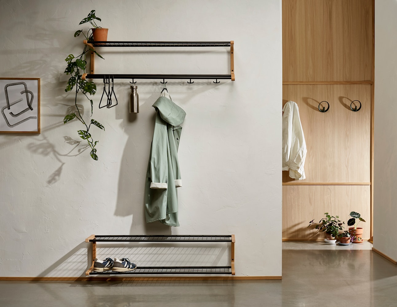 [product_category]-Essem Design Anna Shoe Rack Beech 100 Cm, Grey-Essem Design-7392157006919-529SD-100 G/B-ESS-2