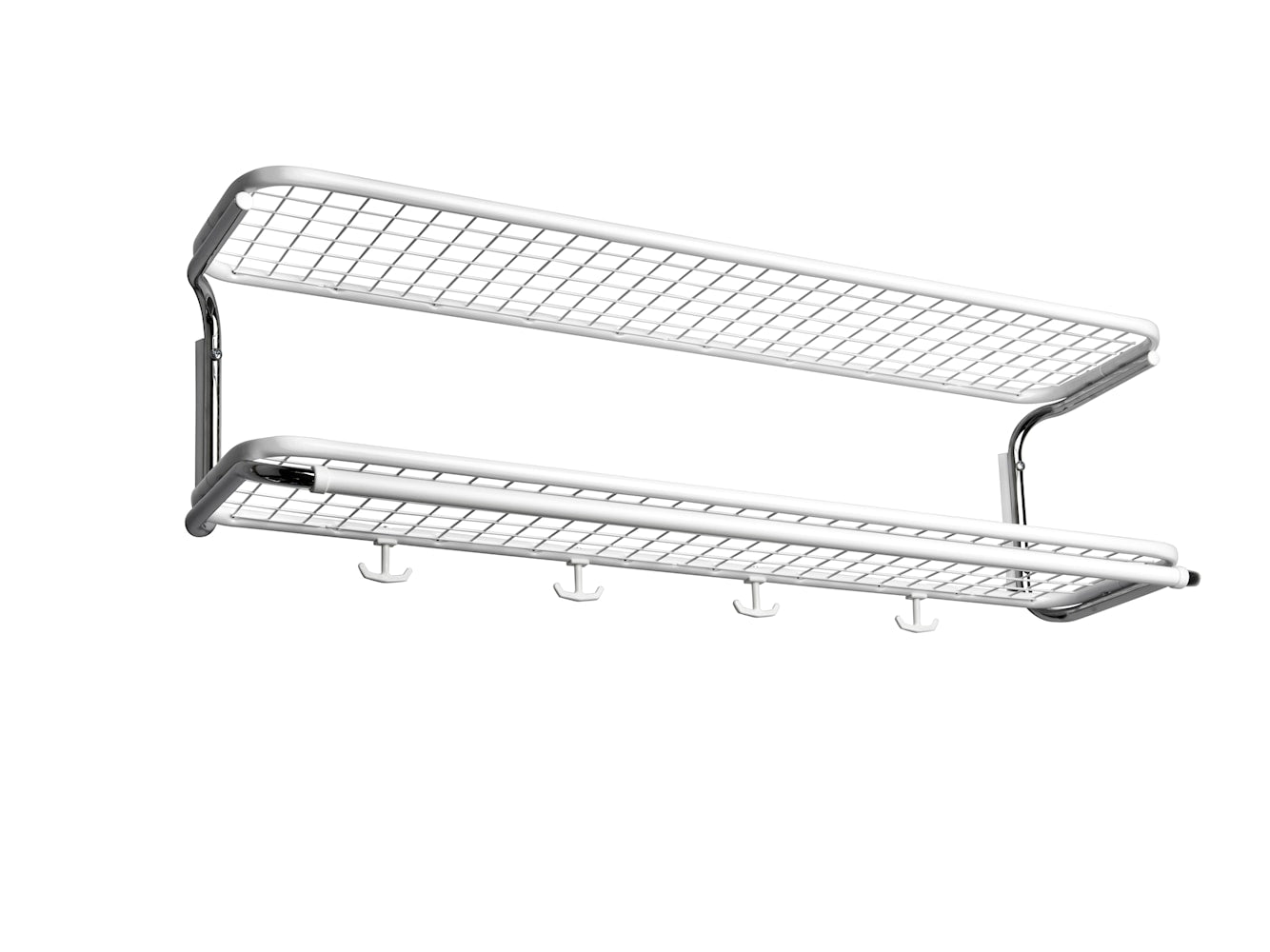 [product_category]-Essem Design Classic Hat Shelf 100 Cm, White/Chrome-Essem Design-7392157860105-650-100 V/K-ESS-1