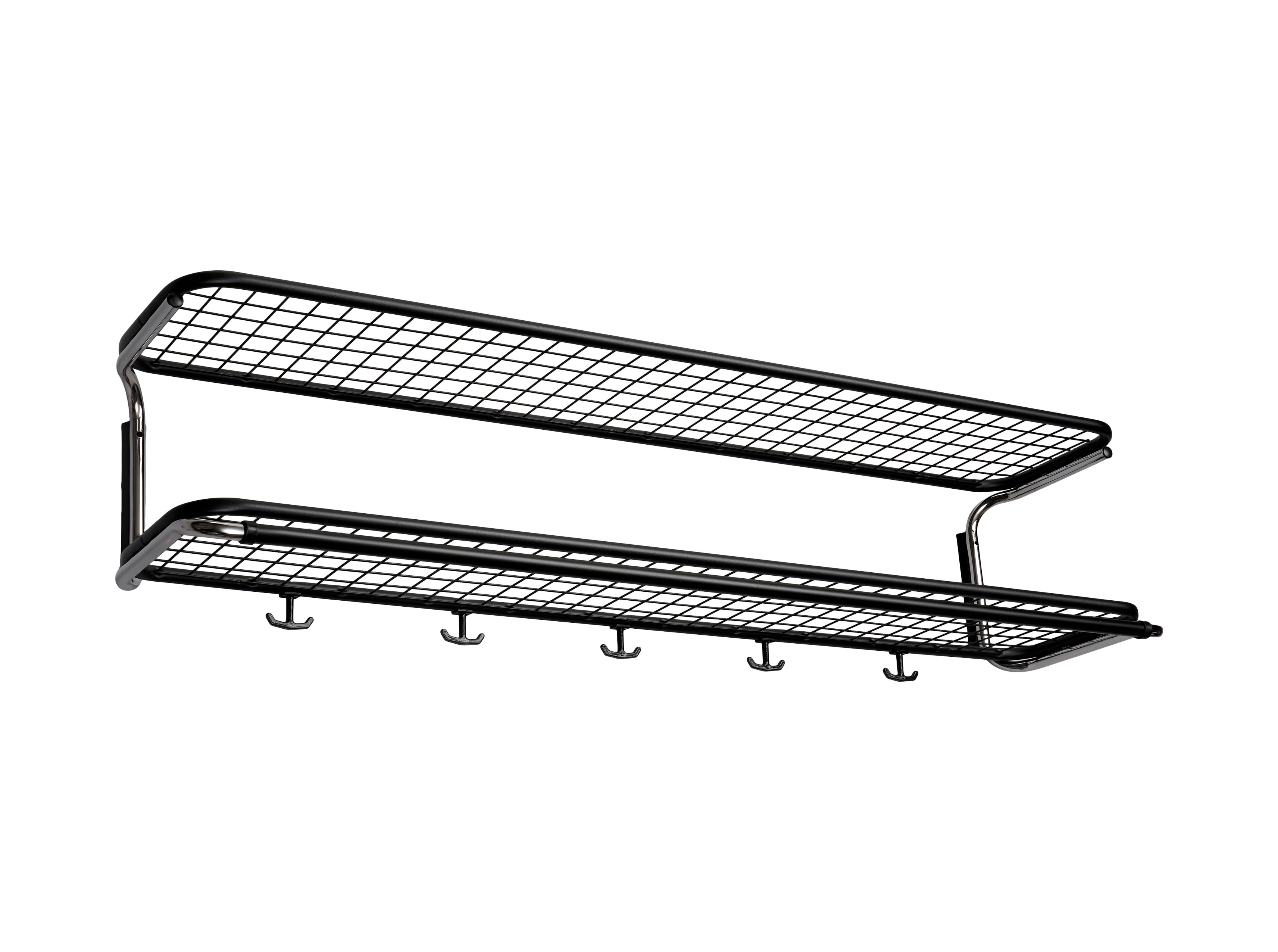 [product_category]-Essem Design Classic Hat Shelf 110 Cm, Black/Chrome-Essem Design-7392157006640-650-110 ST/K-ESS-1