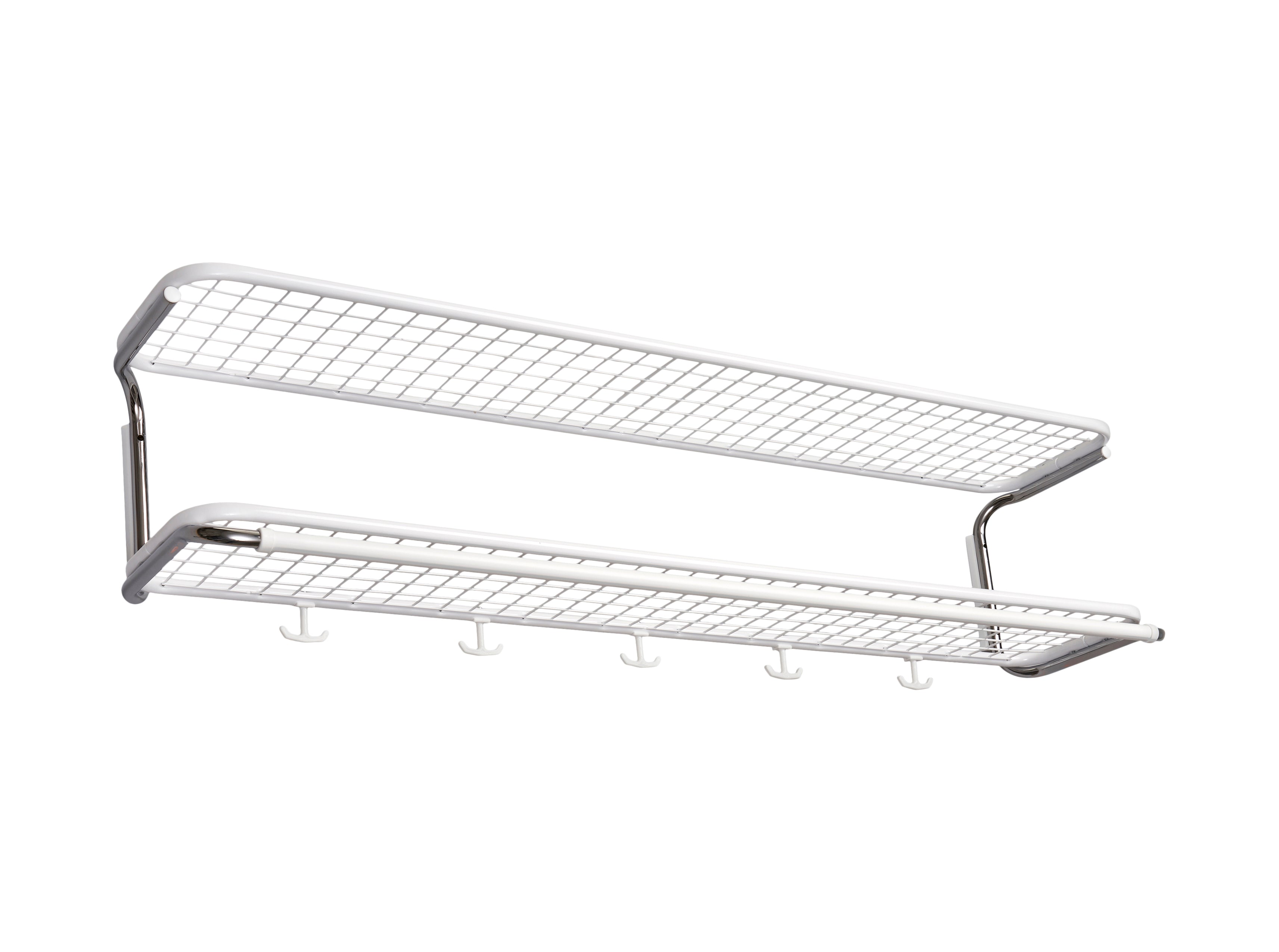 [product_category]-Essem Design Classic Hat Shelf 120 Cm, White/Chrome-Essem Design-7392157860129-650-120 V/K-ESS-1