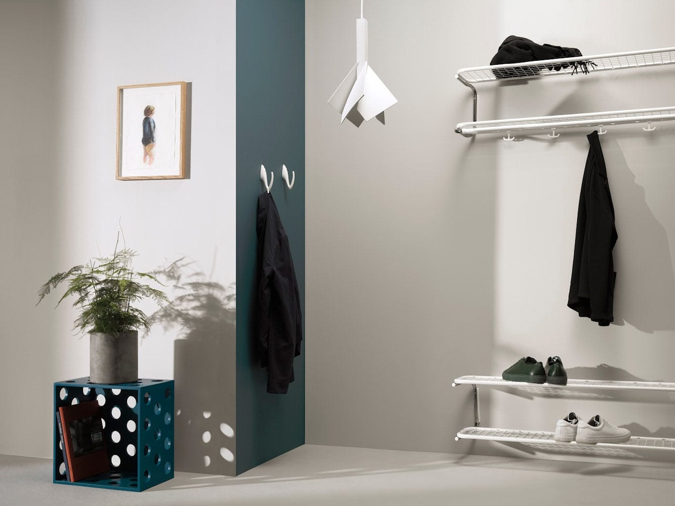 [product_category]-Essem Design Classic Hat Shelf 50 Cm, Black/Chrome-Essem Design-7392157008262-650-50 ST/K-ESS-2