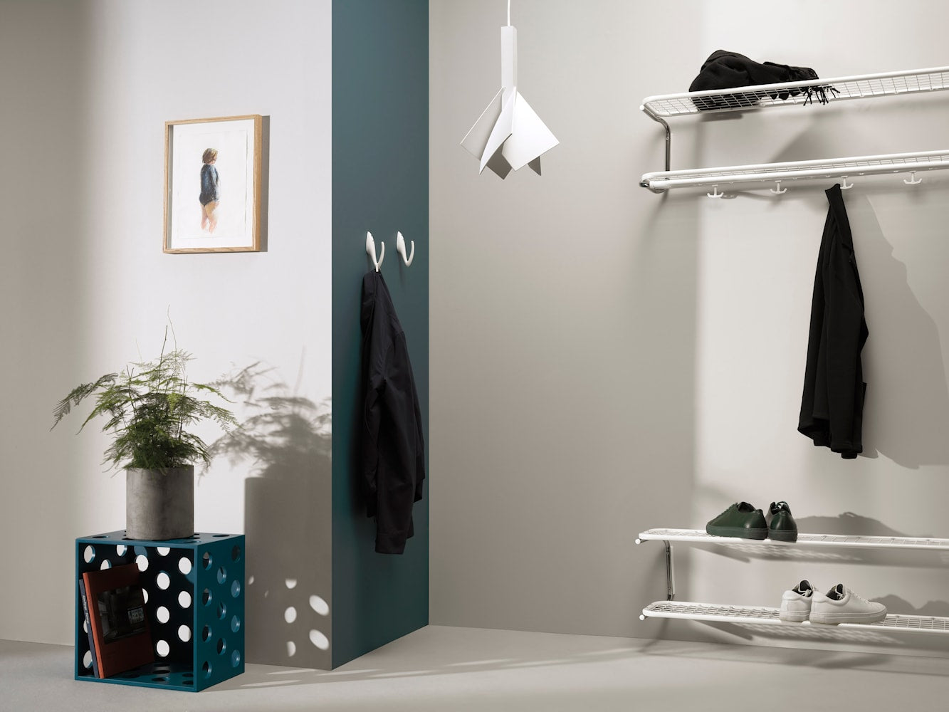 [product_category]-Essem Design Classic Hat Shelf 70 Cm, Black/Chrome-Essem Design-7392157008347-650-70 ST/K-ESS-2