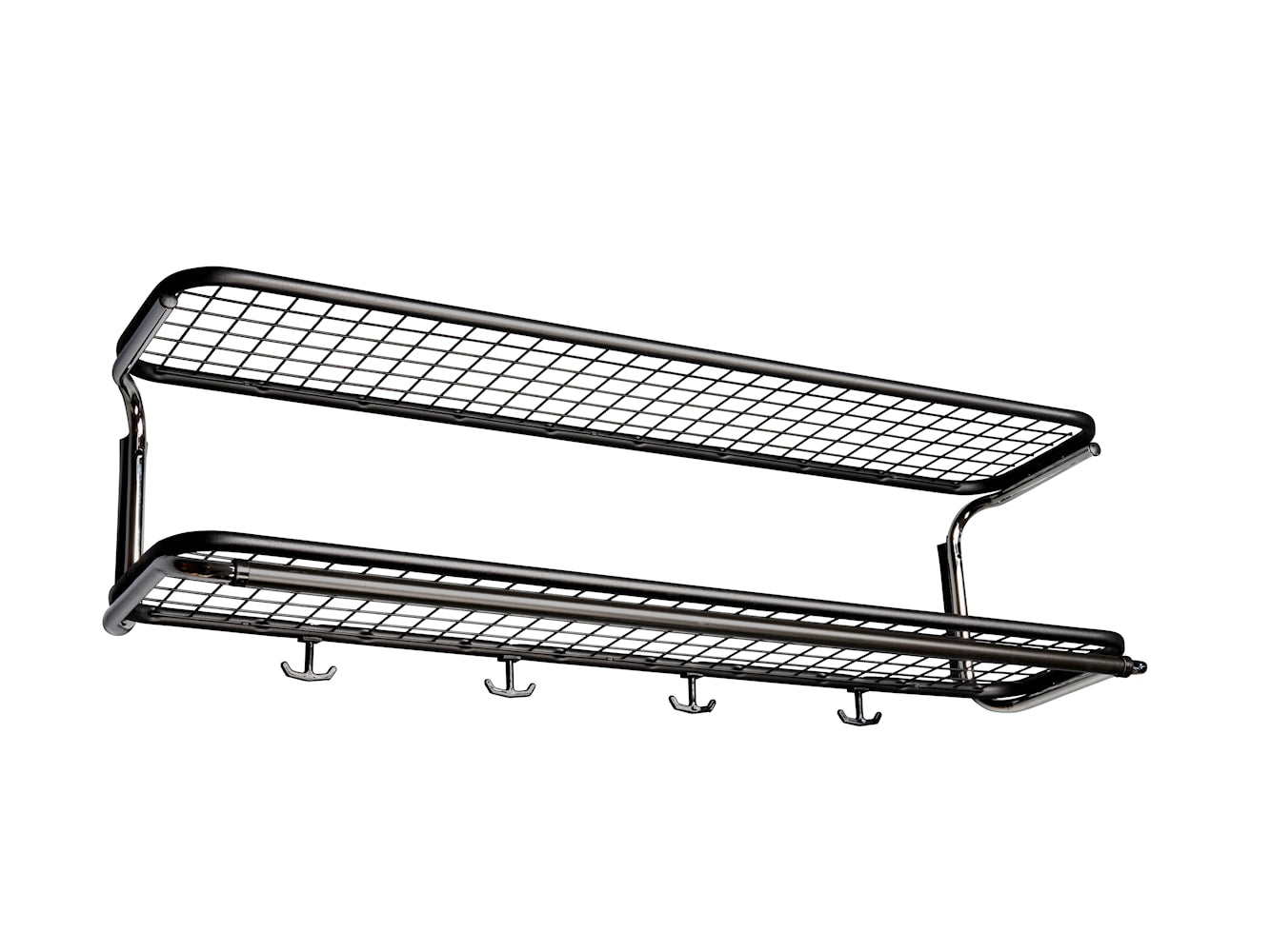 [product_category]-Essem Design Classic Hat Shelf 90 Cm, Black/Chrome-Essem Design-7392157008422-650-90 ST/K-ESS-1