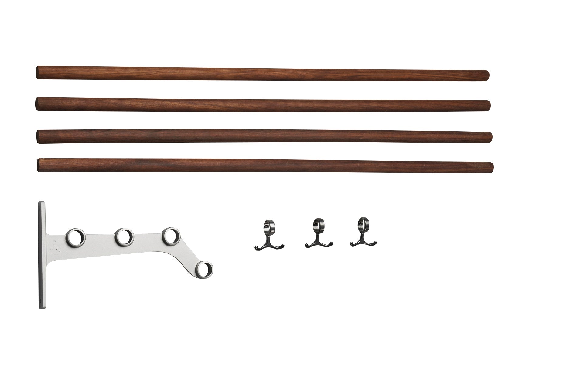 [product_category]-Essem Design Extension Part For Nostalgi 291 Hattehylde, Walnut/Aluminium-Essem Design-7392157018148-081291-ESS-1