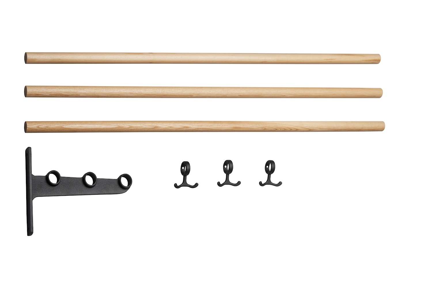 [product_category]-Essem Design Extension Part For Nostalgi Hat Shelf/Shoe Rack Ash, Black-Essem Design-7392157030546-092-ESS-1