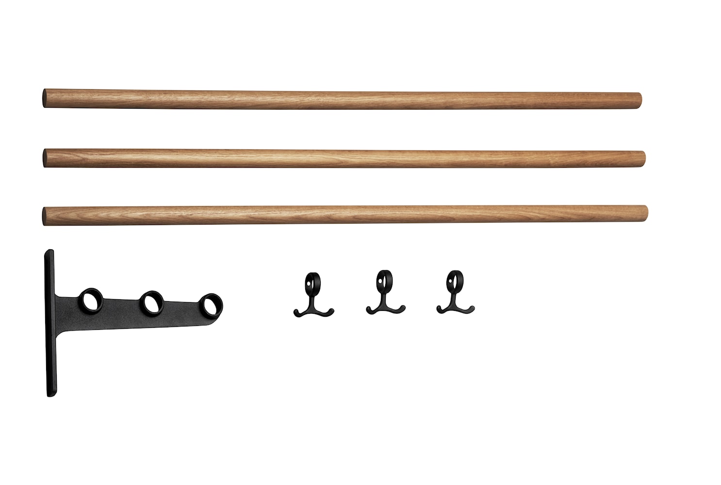 [product_category]-Essem Design Extension Part For Nostalgi Hat Shelf/Shoe Rack Oak, Black-Essem Design-7392157000563-020-ESS-1