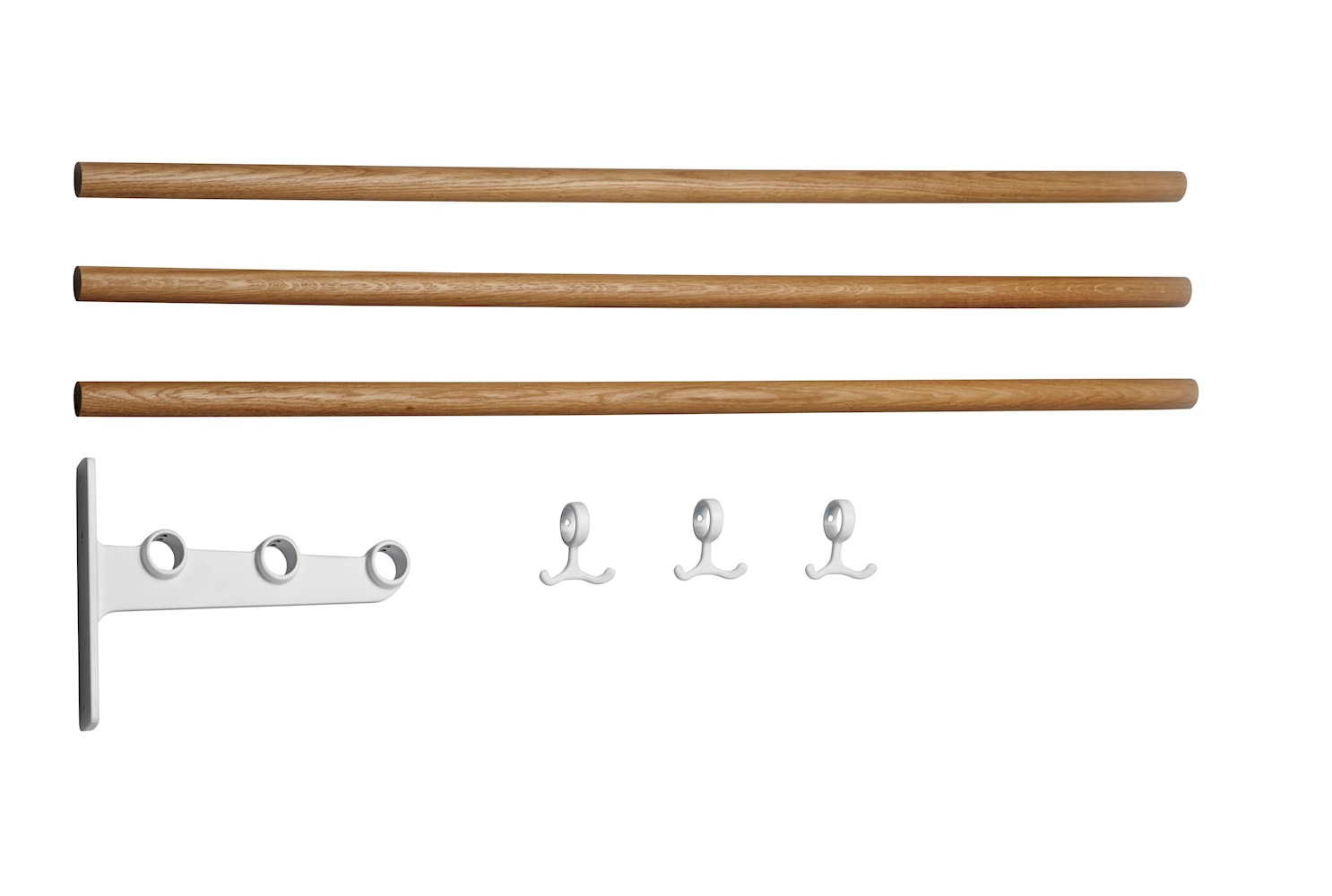 [product_category]-Essem Design Extension Part For Nostalgi Hat Shelf/Shoe Rack Oak/Aluminium, White-Essem Design-7392157001089-034-ESS-1