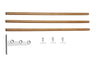 Essem Design Extension Part For Nostalgi Hat Shelf/Shoe Rack Oak/Aluminium, White