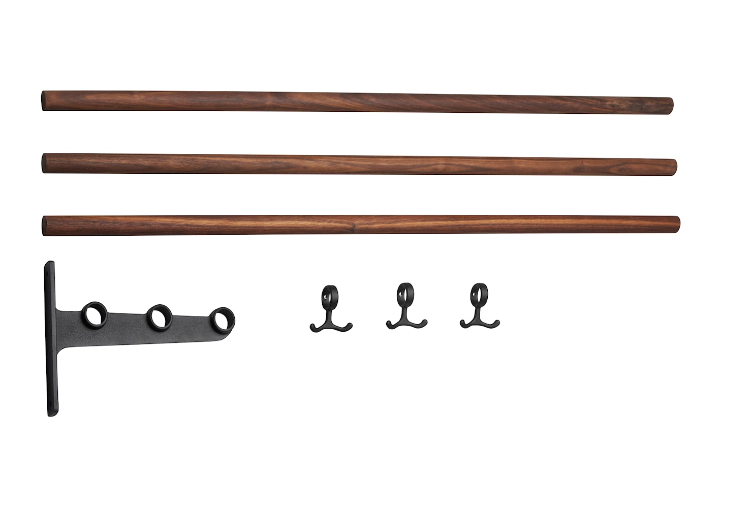 [product_category]-Essem Design Extension Part For Nostalgi Hat Shelf/Shoe Rack Walnut, Black-Essem Design-7392157029397-083-ESS-1