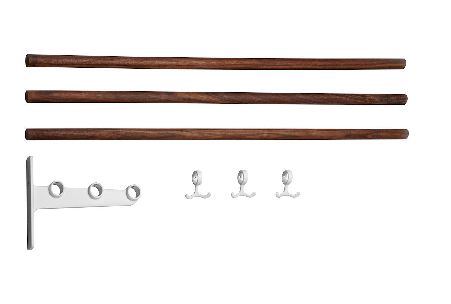 [product_category]-Essem Design Extension Part For Nostalgi Hat Shelf/Shoe Rack Walnut, White-Essem Design-7392157029410-085-ESS-1