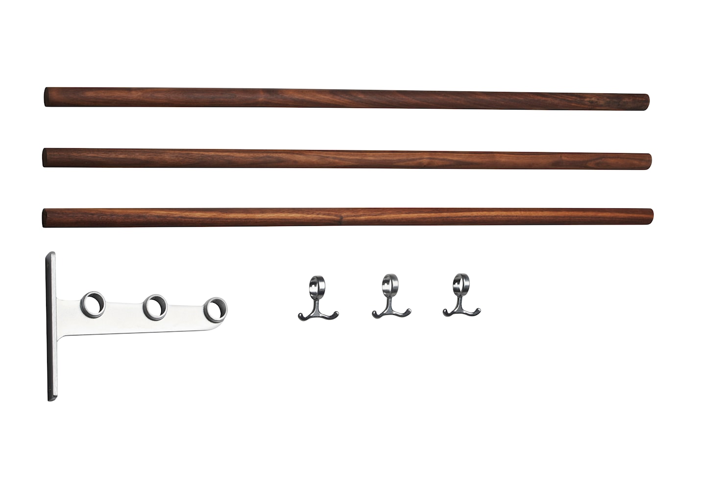 [product_category]-Essem Design Extension Part For Nostalgi Hat Shelf/Shoe Rack, Walnut/Aluminium-Essem Design-7392157029373-081-ESS-1