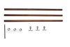 Essem Design Extension Part For Nostalgi Hat Shelf/Shoe Rack, Walnut/Aluminium