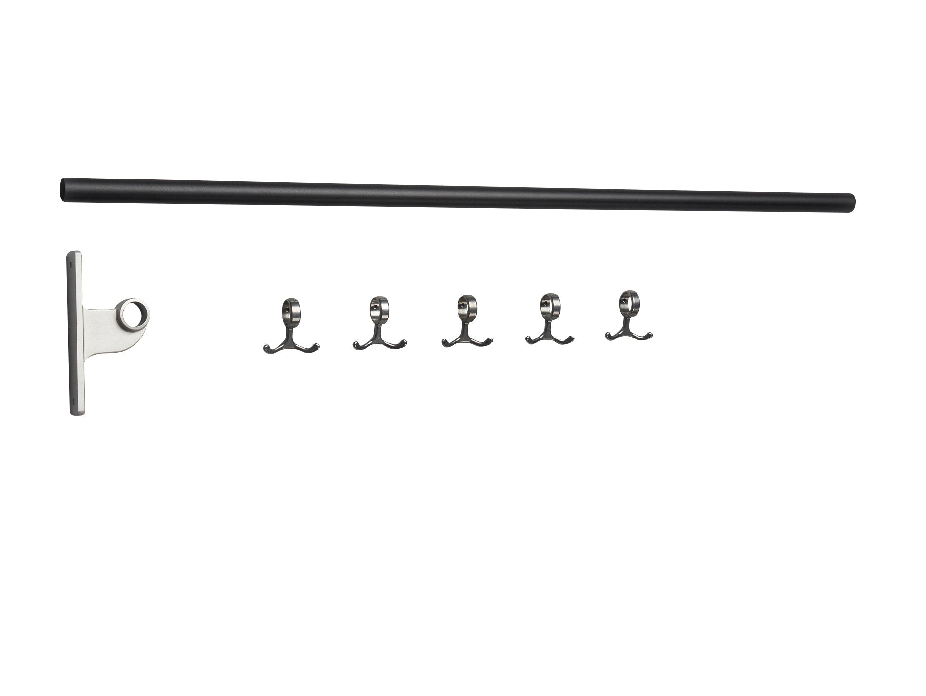 [product_category]-Essem Design Extension Part For Nostalgi Hook Strip, Black/Aluminium-Essem Design-7392157004677-012 K-ESS-1
