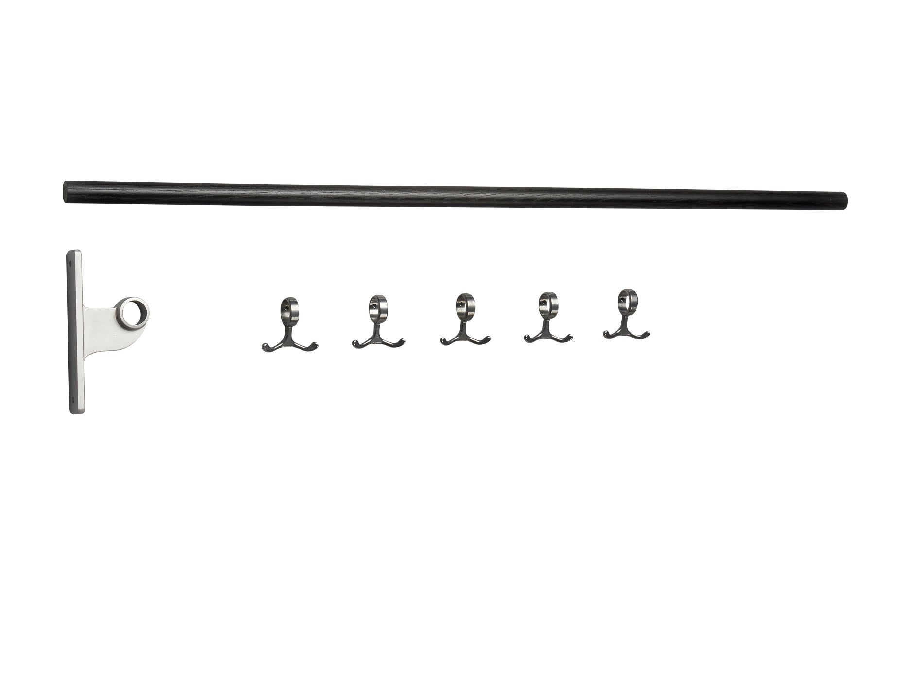 [product_category]-Essem Design Extension Part For Nostalgi Hook Strip Oak, Black Stained/Aluminium-Essem Design-7392157019121-014 K-ESS-1
