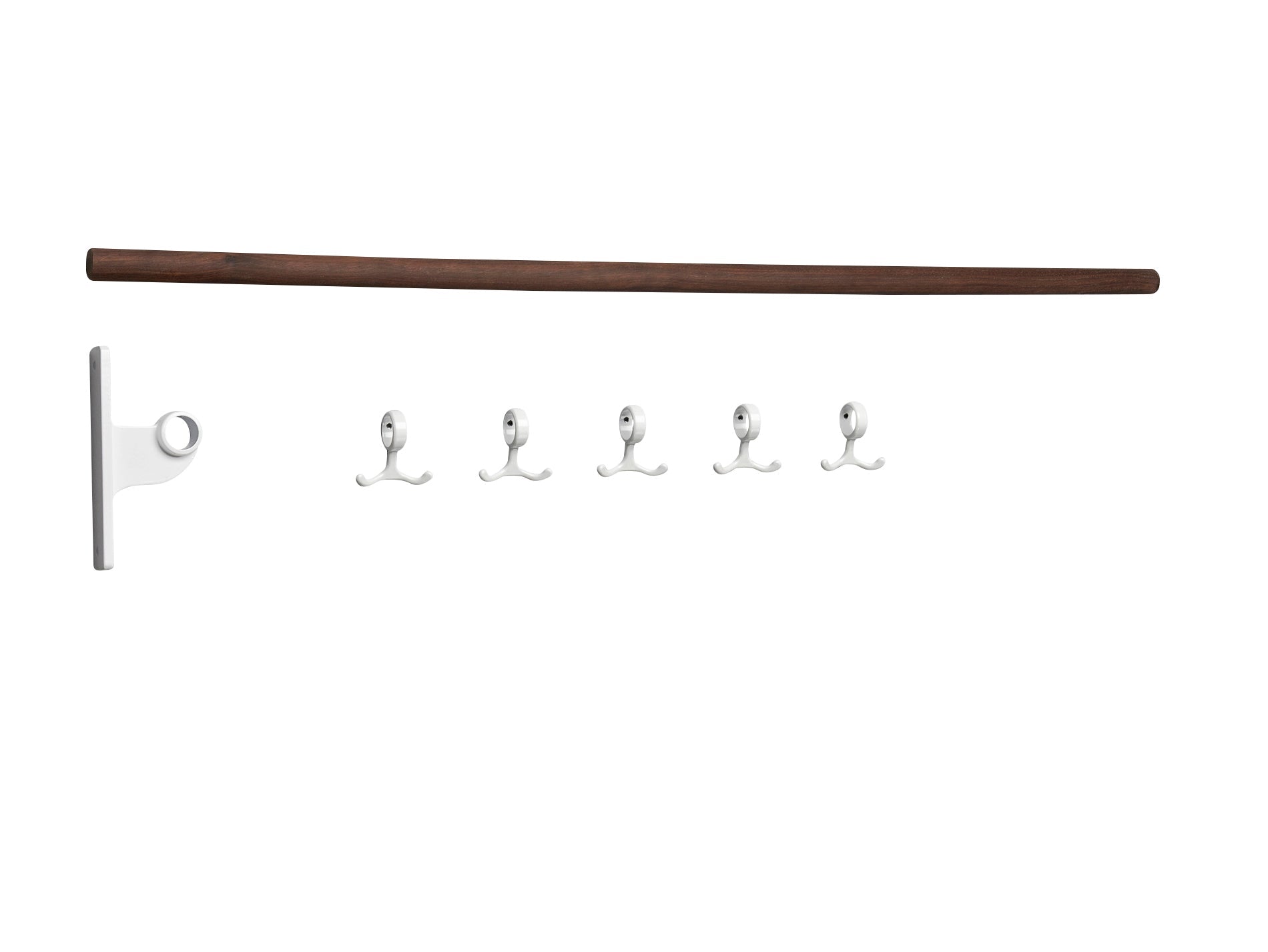 [product_category]-Essem Design Extension Part For Nostalgi Hook Strip Walnut, White-Essem Design-7392157030478-085 K-ESS-1