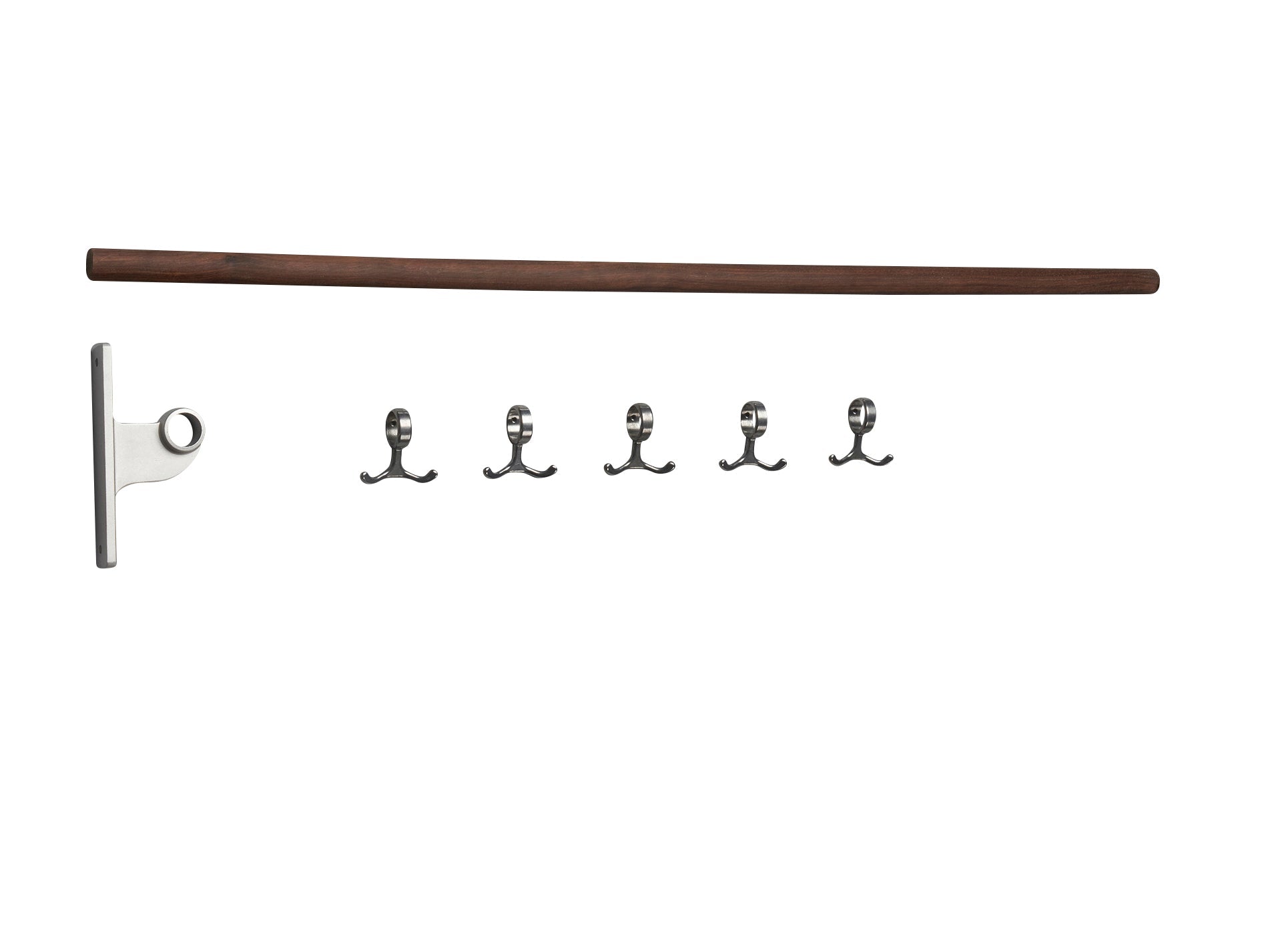 [product_category]-Essem Design Extension Part For Nostalgi Hook Strip, Walnut/Aluminium-Essem Design-7392157030423-081 K-ESS-1