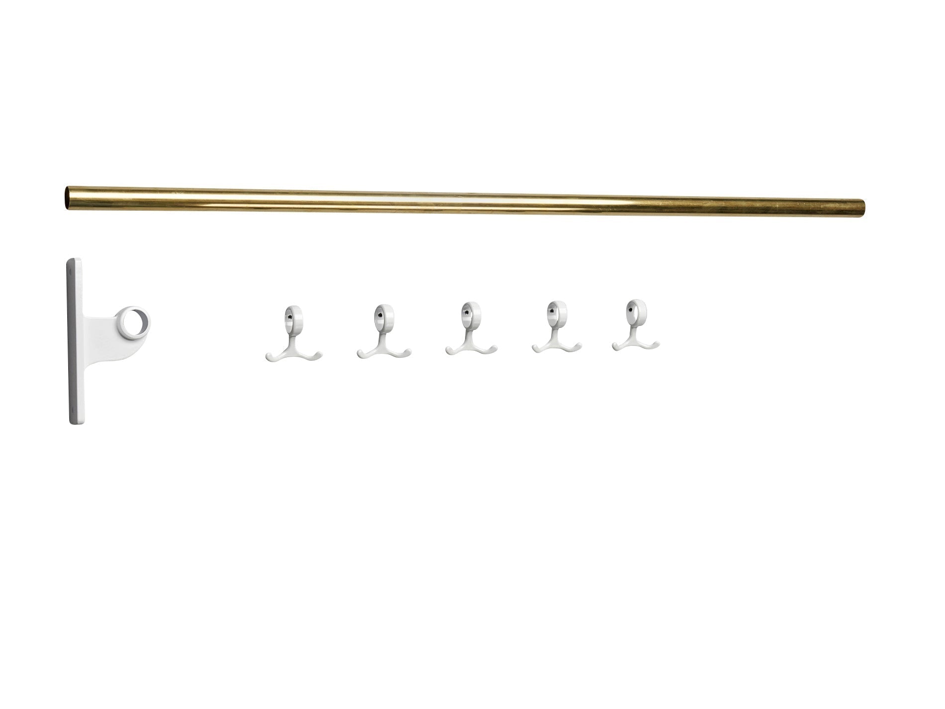 [product_category]-Essem Design Extension Part For Nostalgi Hook Strip, White/Brass-Essem Design-7392157004752-071 K-ESS-1
