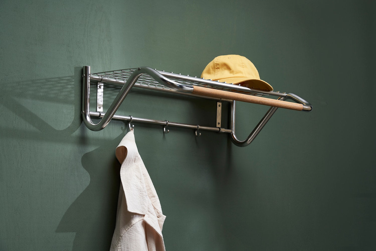 [product_category]-Essem Design Funk Hat Shelf Stainless Steel/Oak, 122 Cm-Essem Design-7392157030843-50015-ESS-5