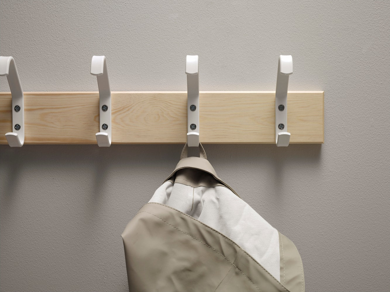 [product_category]-Essem Design Hook Strip 2 Hook Strip Birch 105 Cm, White/White-Essem Design-7392157011439-4002-105 V/V-ESS-3