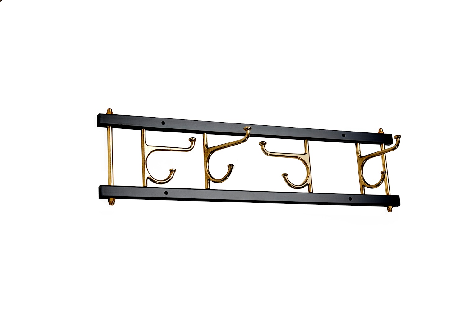 [product_category]-Essem Design Maxi 4 Decorative Hook Strip, Black/Brass-Essem Design-7392157000075-50024-ESS-1