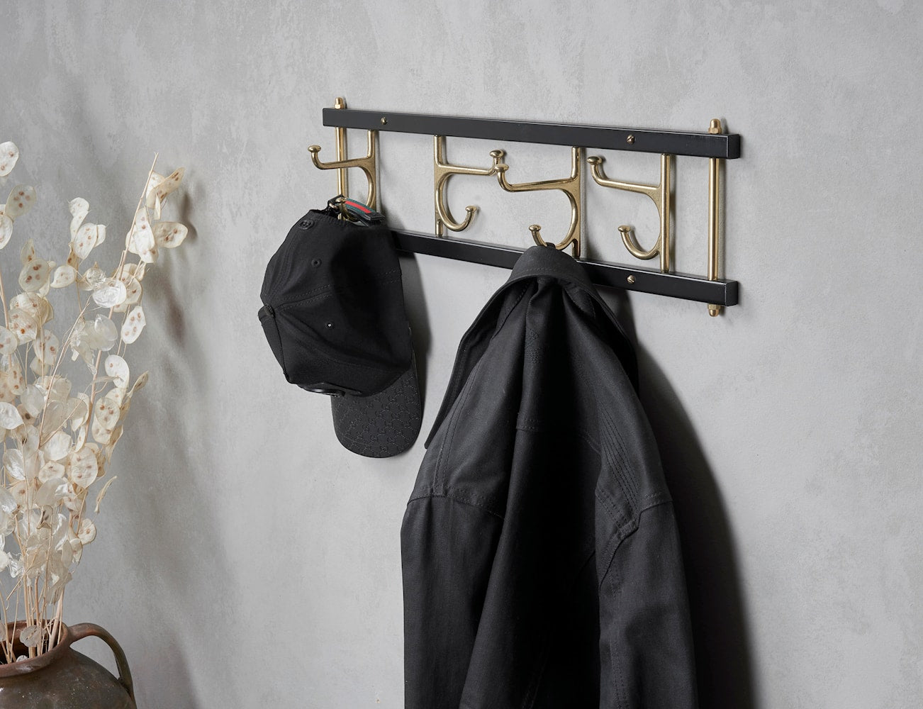 [product_category]-Essem Design Maxi 4 Decorative Hook Strip, White/Brass-Essem Design-7392157000082-50025-ESS-5