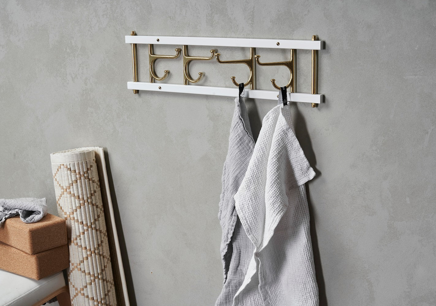 [product_category]-Essem Design Maxi 4 Decorative Hook Strip, White/Brass-Essem Design-7392157000082-50025-ESS-6