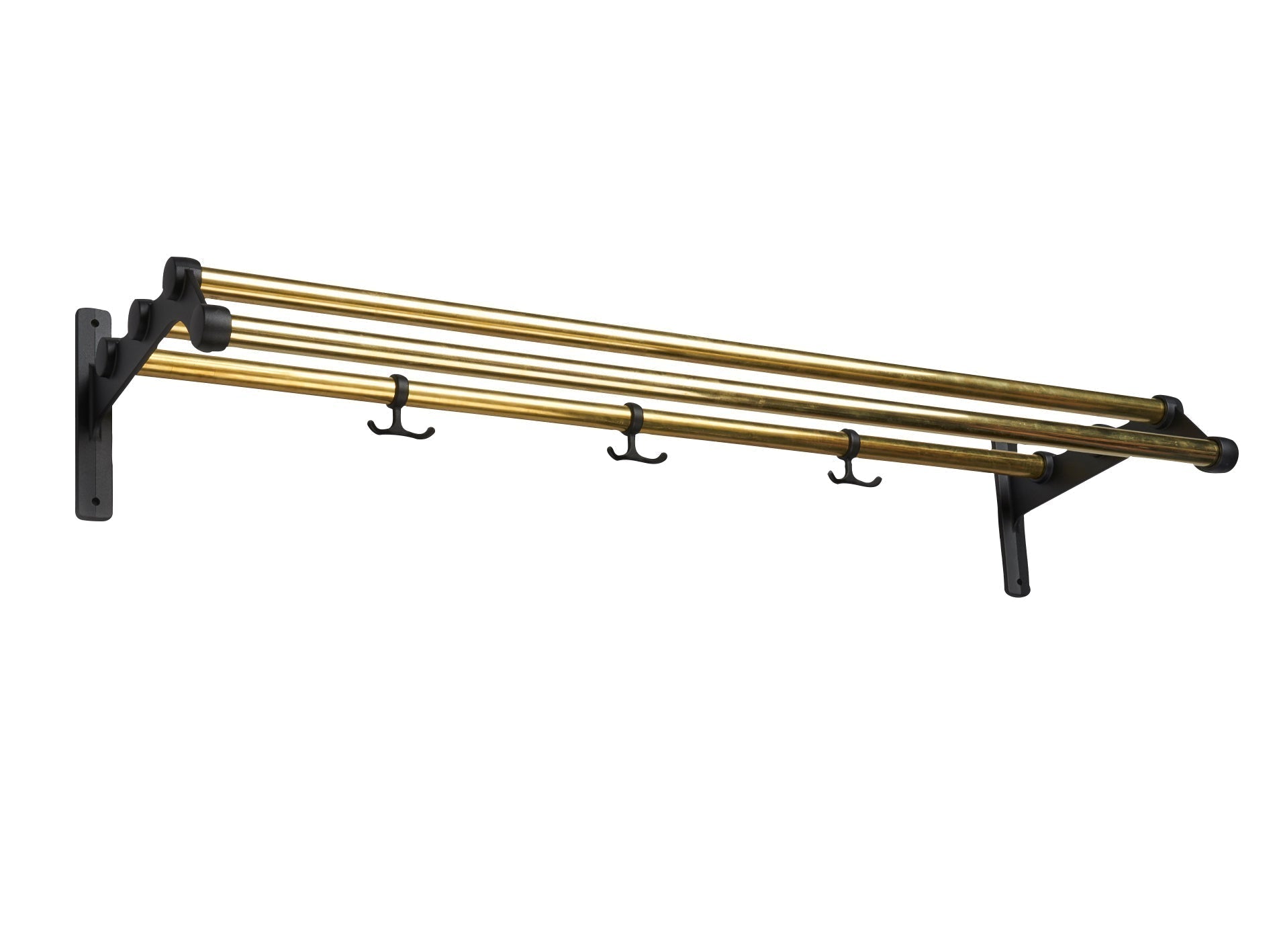 [product_category]-Essem Design Nostalgi 291 Hat Shelf, Black/Brass-Essem Design-7392157018070-072291-ESS-1