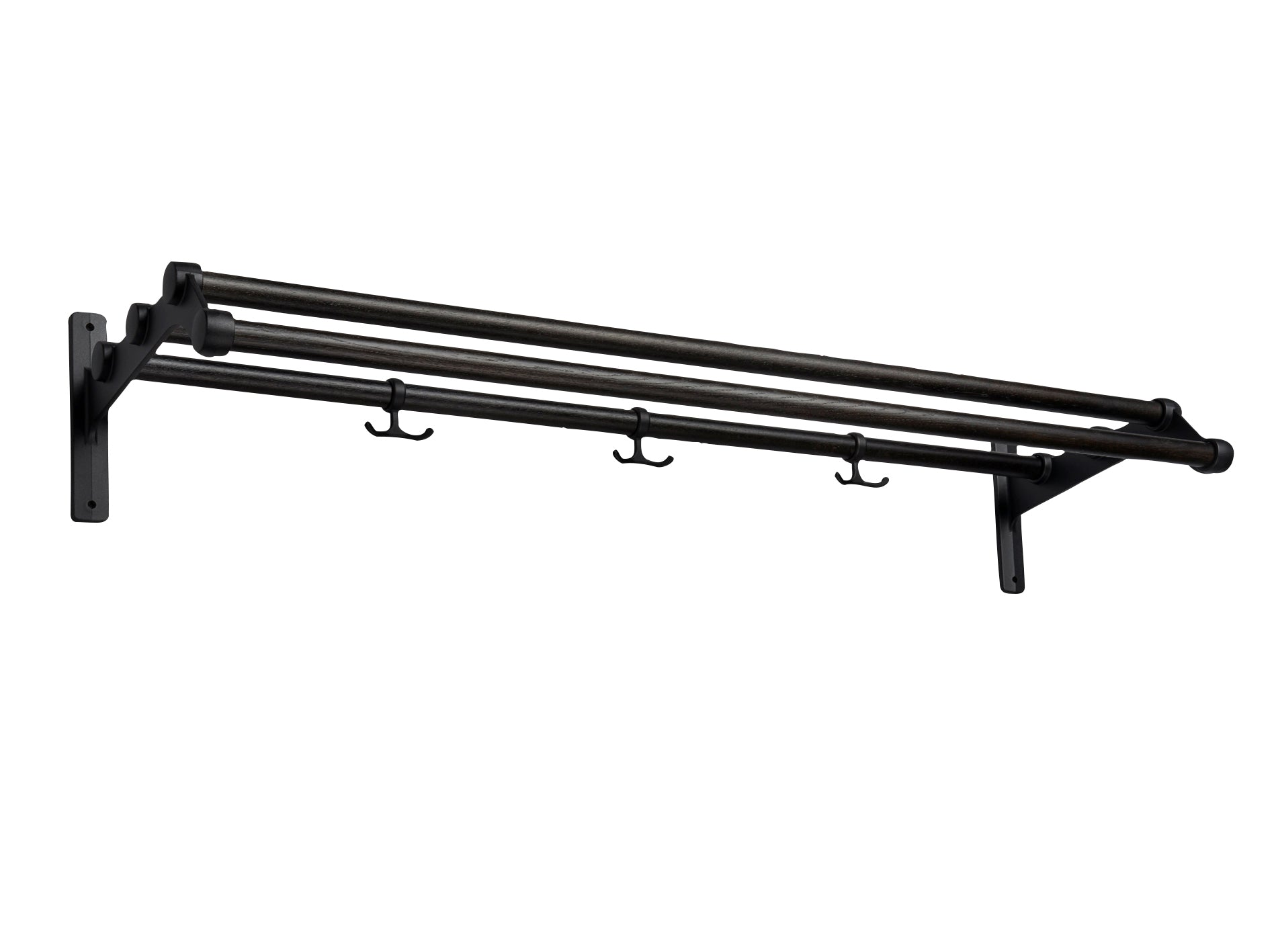 [product_category]-Essem Design Nostalgi 291 Hat Shelf Oak, Black Stained/Black-Essem Design-7392157018858-065291-ESS-1