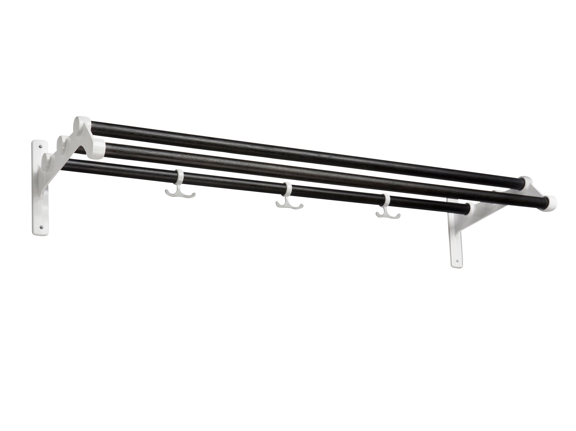 [product_category]-Essem Design Nostalgi 291 Hat Shelf Oak/Aluminium, Black Stained/White-Essem Design-7392157018872-067291-ESS-5