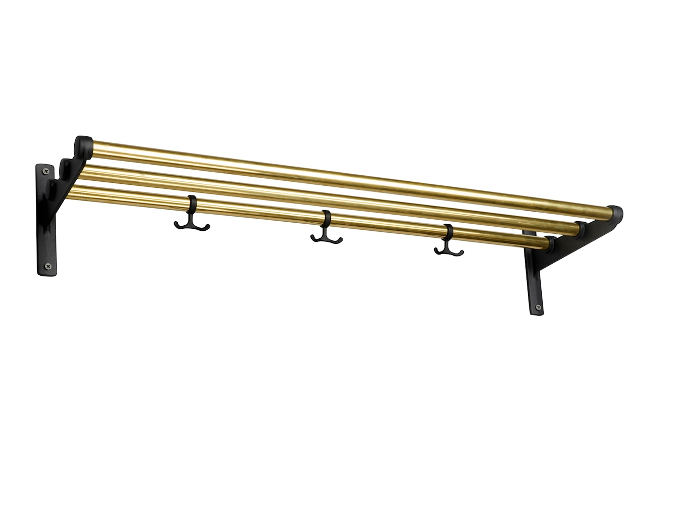 [product_category]-Essem Design Nostalgi Hat Shelf/Shoe Rack, Black/Brass-Essem Design-7392157003779-072-ESS-1