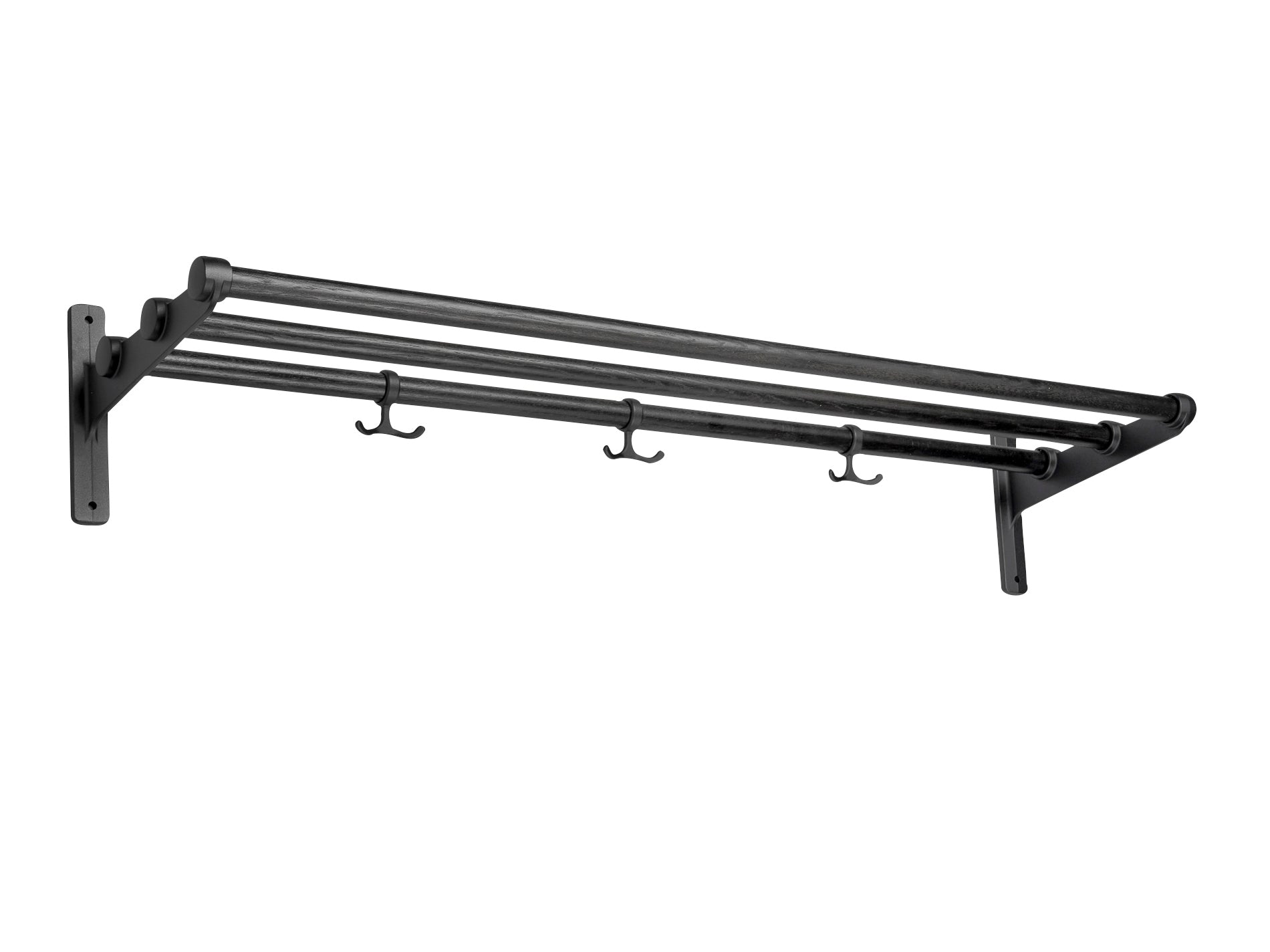 [product_category]-Essem Design Nostalgi Hat Shelf/Shoe Rack Oak, Black Stained/Black-Essem Design-7392157018612-065-ESS-1