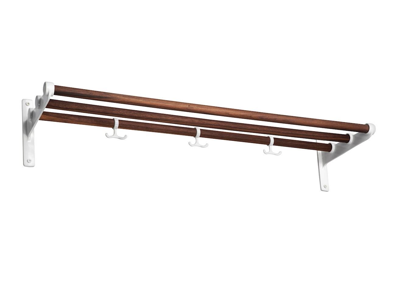[product_category]-Essem Design Nostalgi Hat Shelf/Shoe Rack Walnut, White-Essem Design-7392157029403-084-ESS-1