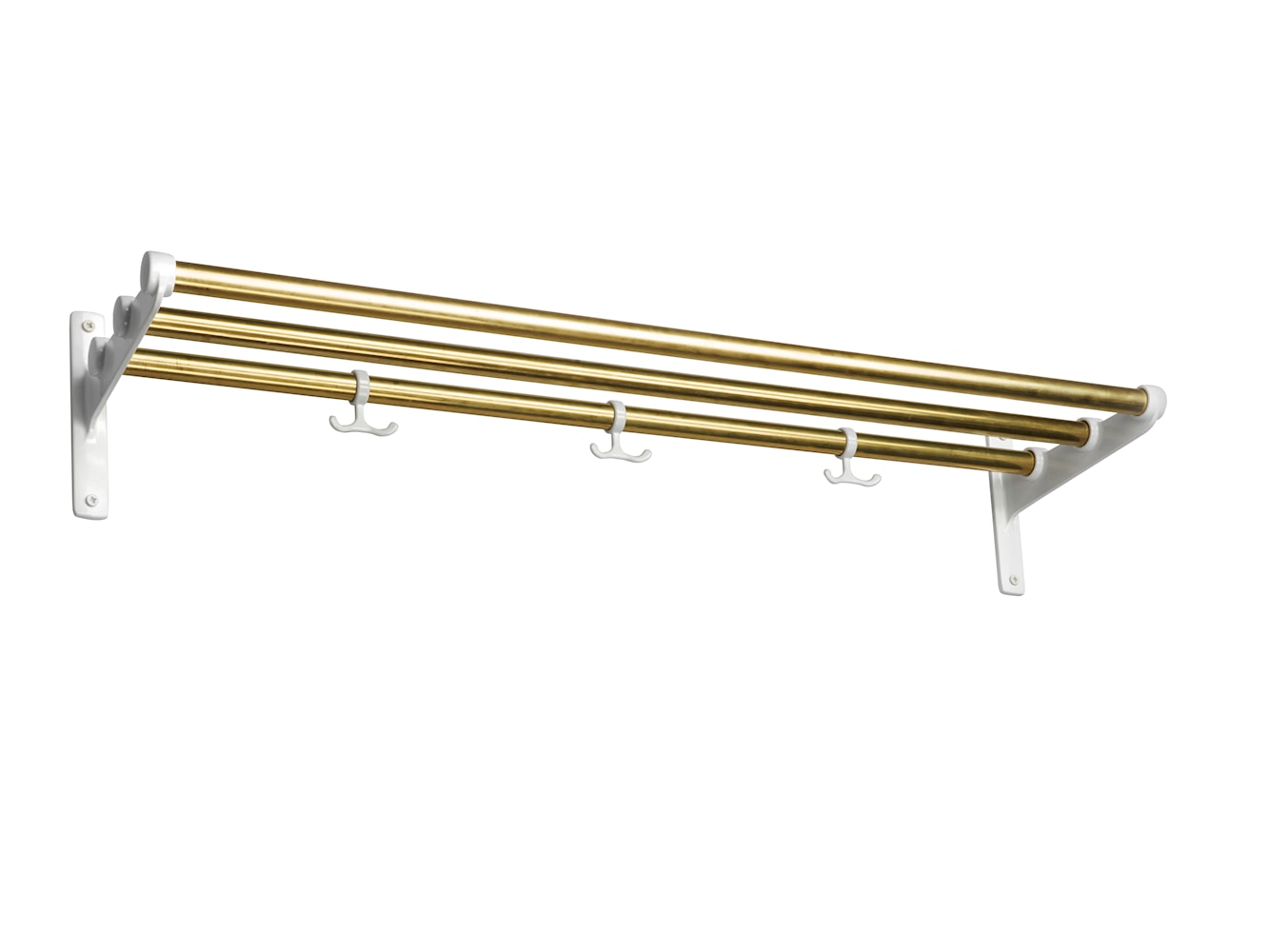 [product_category]-Essem Design Nostalgi Hat Shelf/Shoe Rack, White/Brass-Essem Design-7392157004219-070-ESS-1