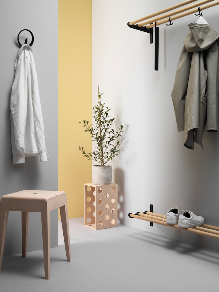 [product_category]-Essem Design Nostalgi Hat Shelf/Shoe Rack, White/Chrome-Essem Design-7392157001034-029-ESS-21