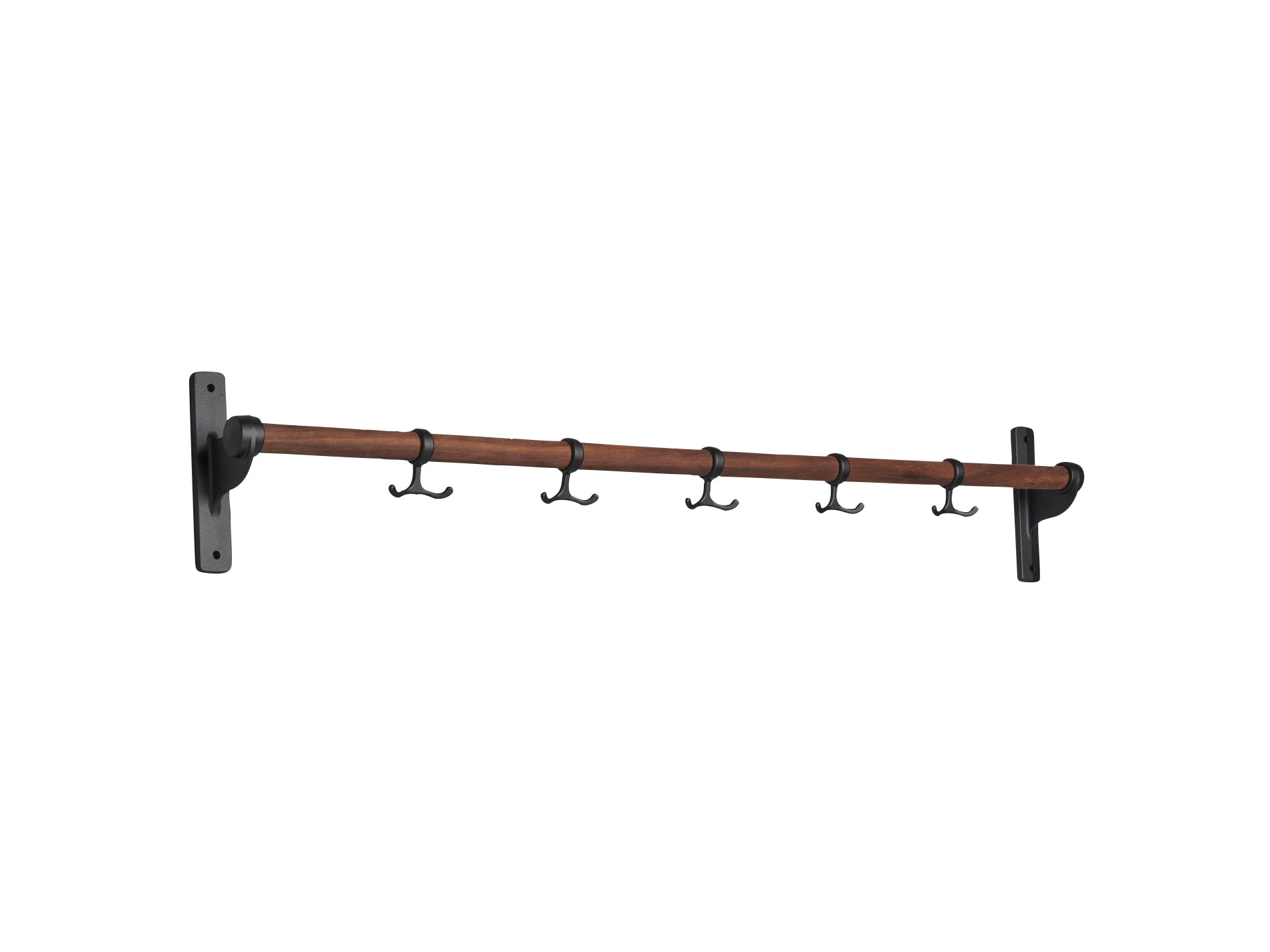 [product_category]-Essem Design Nostalgi Hook Bar Walnut, Black-Essem Design-7392157030454-082 K-ESS-1