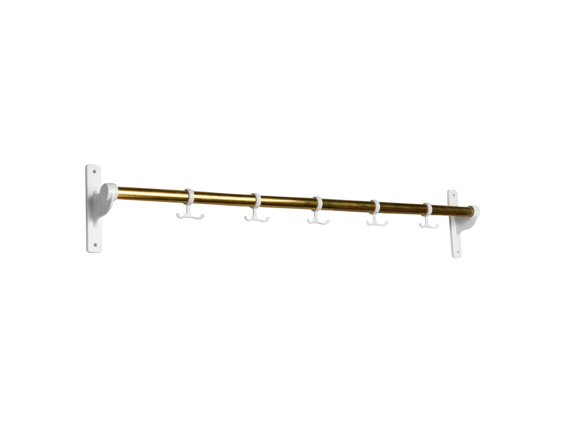 [product_category]-Essem Design Nostalgi Hook Strip, White/Brass-Essem Design-7392157004509-070 K-ESS-1