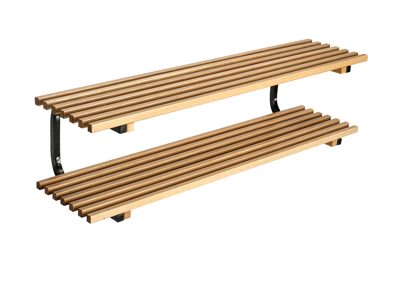 [product_category]-Essem Design Sara Shoe Rack Wall Hung Oak 100 Cm, Black-Essem Design-7392157021674-101SV-100 EK/S-ESS-1
