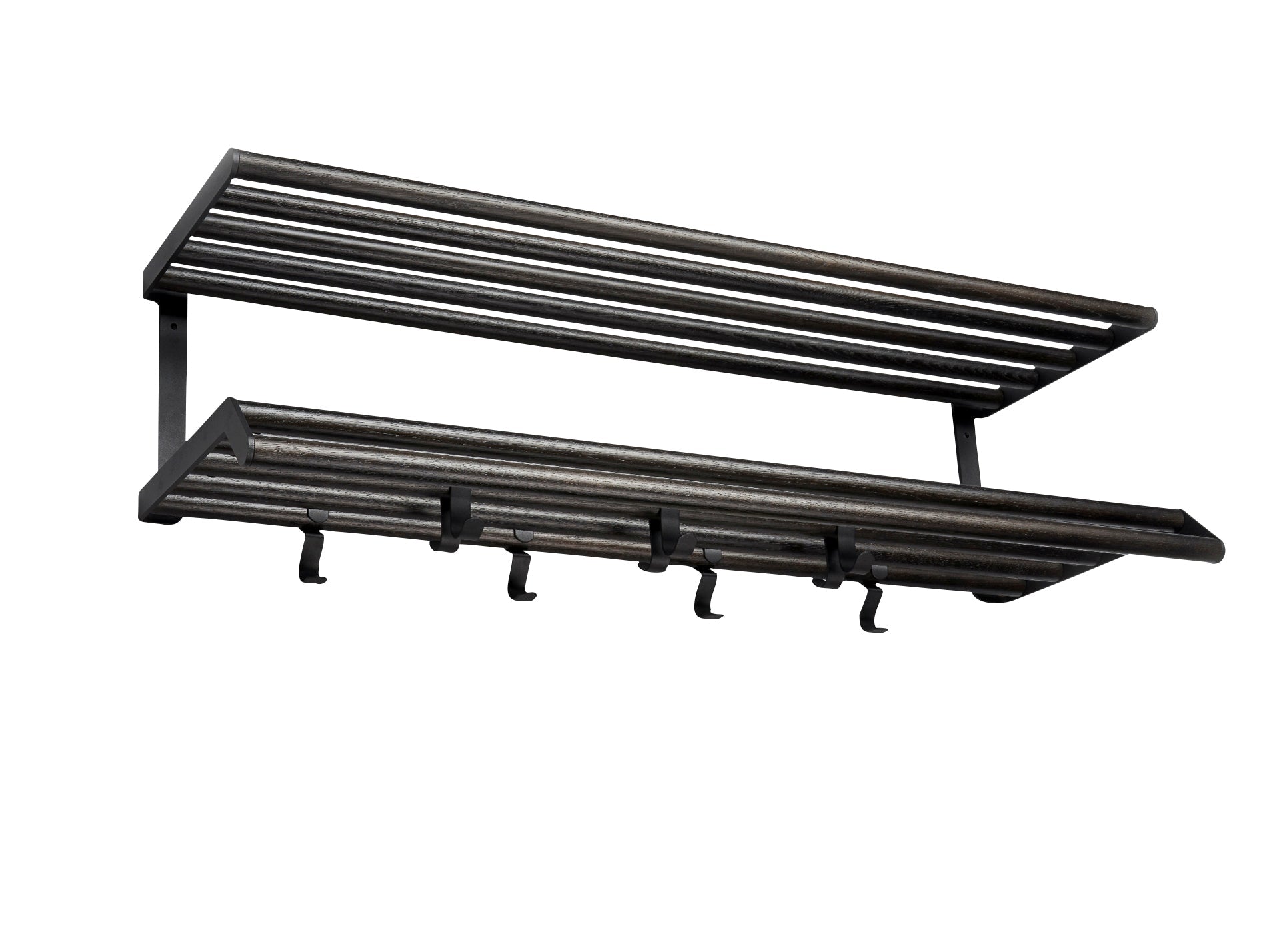 [product_category]-Essem Design Tambourine Hat Shelf Oak 100 Cm, Black Stained-Essem Design-7392157017455-50044-ESS-1