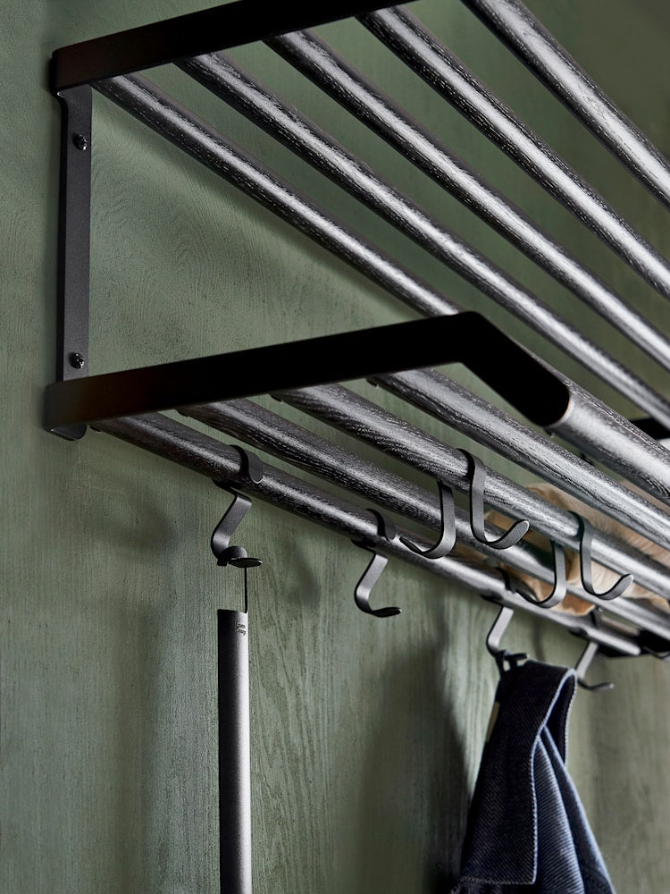 [product_category]-Essem Design Tambourine Hat Shelf Oak 100 Cm, Black Stained-Essem Design-7392157017455-50044-ESS-3