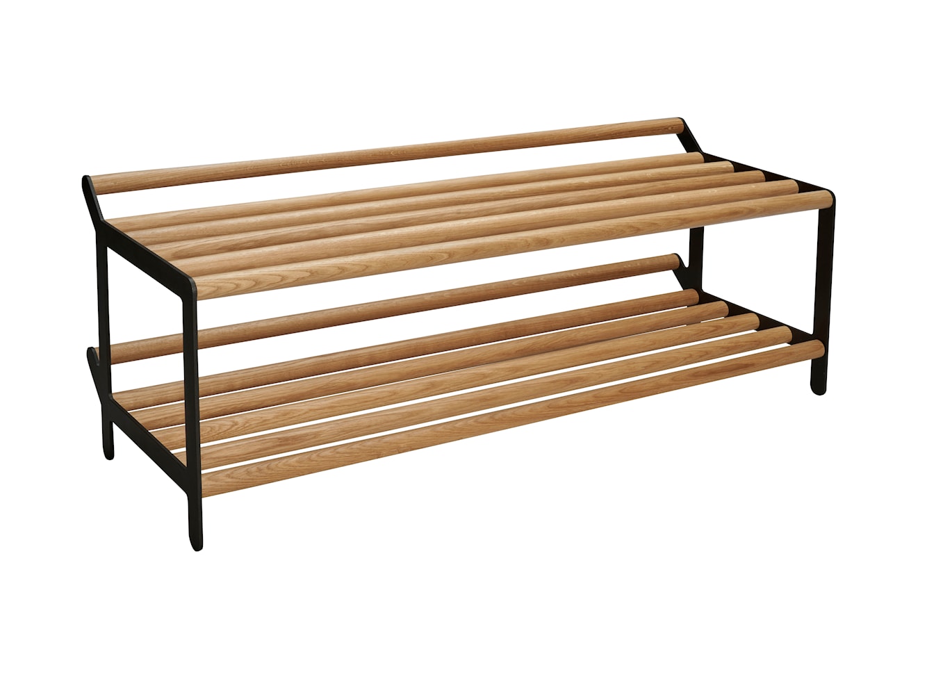 [product_category]-Essem Design Tambourine Shoe Rack Oak 100 Cm, Black-Essem Design-7392157030713-50018-ESS-1
