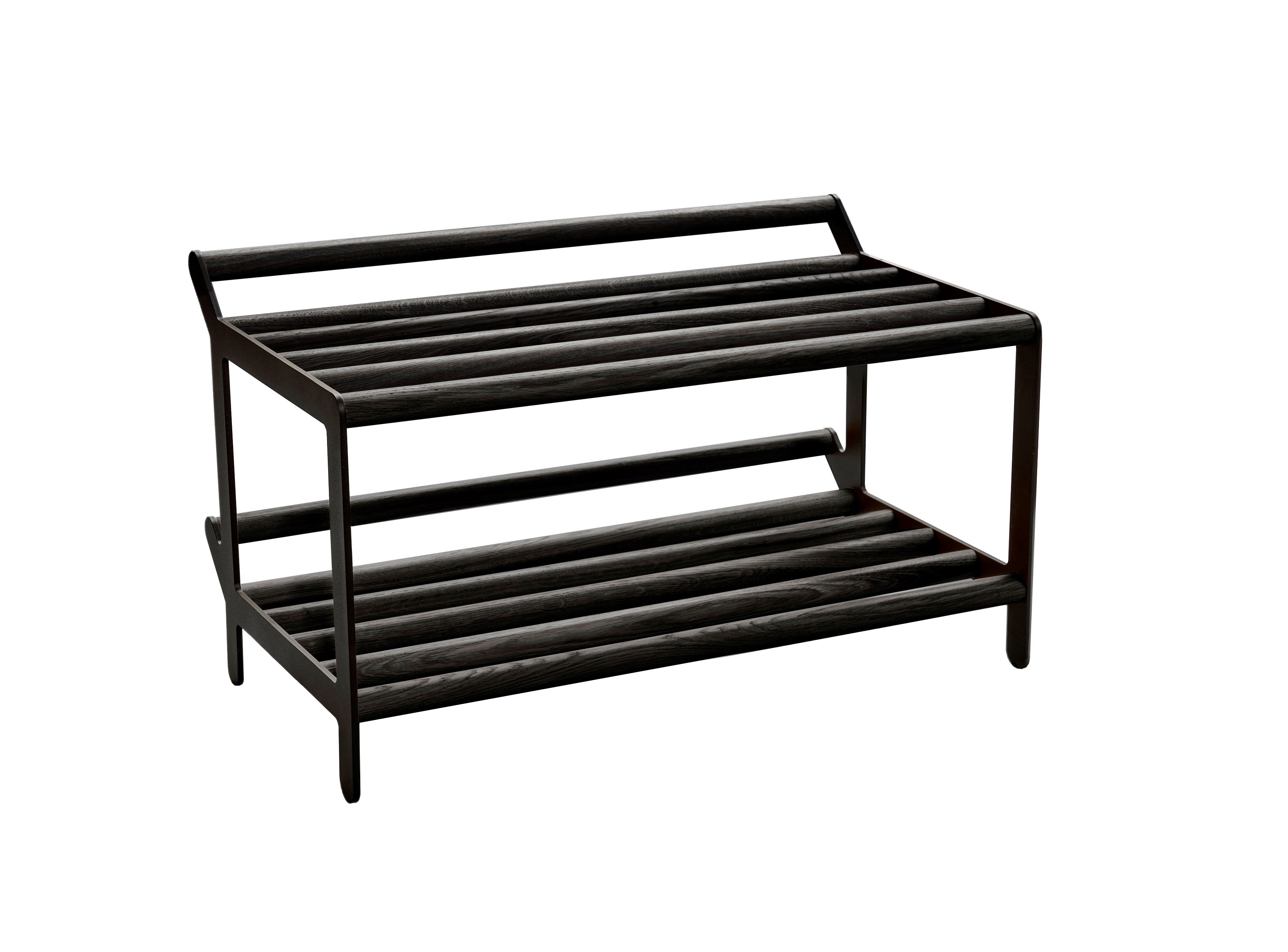 [product_category]-Essem Design Tambourine Shoe Rack Oak 60 Cm, Black Stained-Essem Design-7392157017493-50047-ESS-1