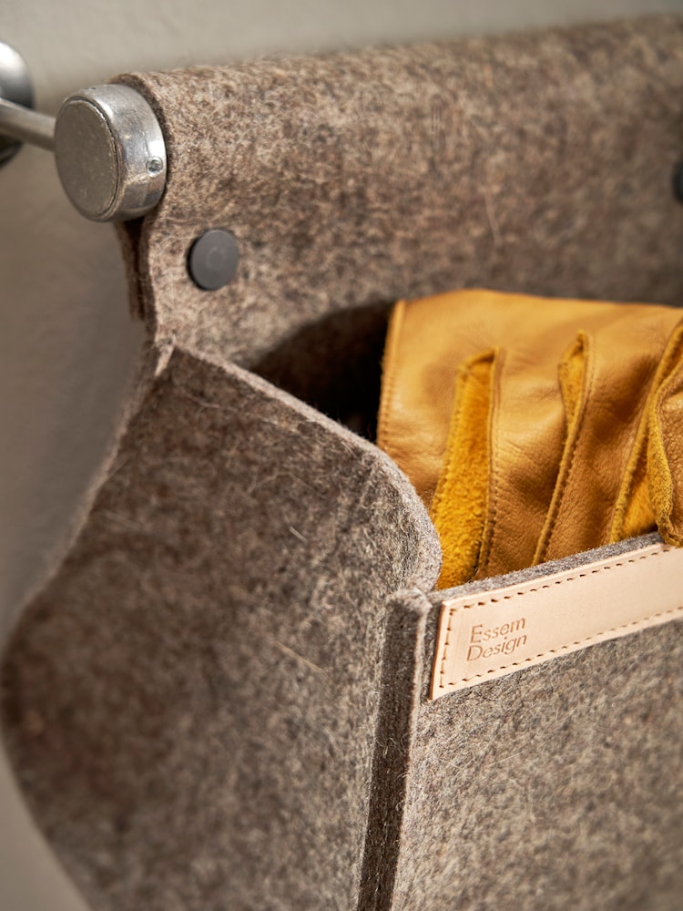 [product_category]-Essem Design Ulrika Storage Compartment, Natural Wool/Aluminium-Essem Design-7392157030959-50021-ESS-7