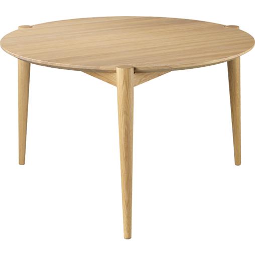 Fdb Møbler D102 Søs Coffee Table ø70 Cm, Natural Oak Lacquered