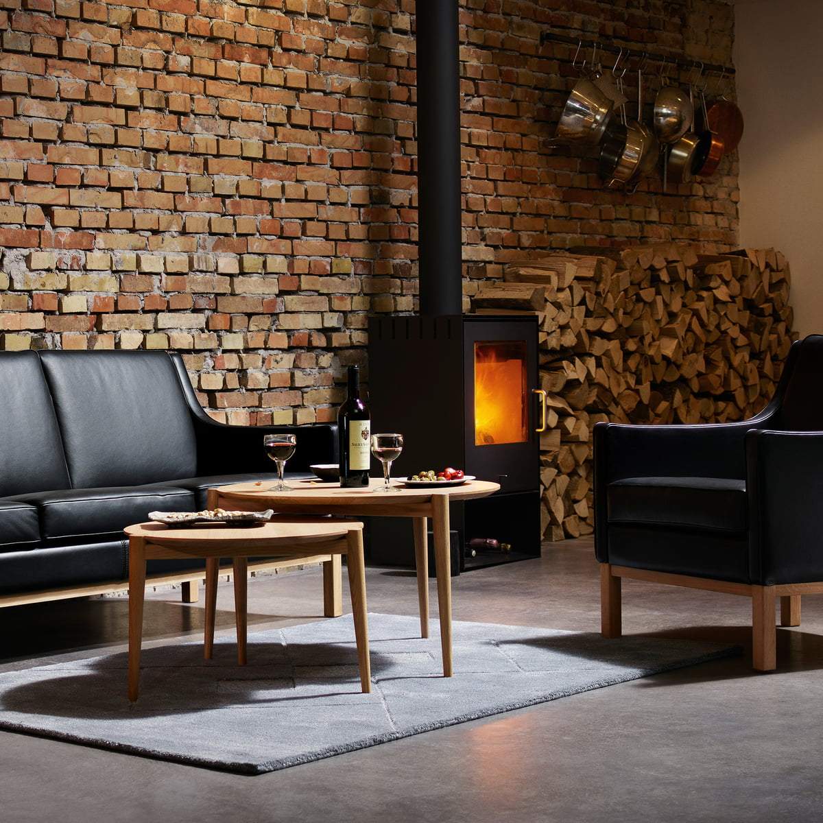 Fdb Møbler D102 Søs Coffee Table ø70 Cm, Natural Oak Lacquered